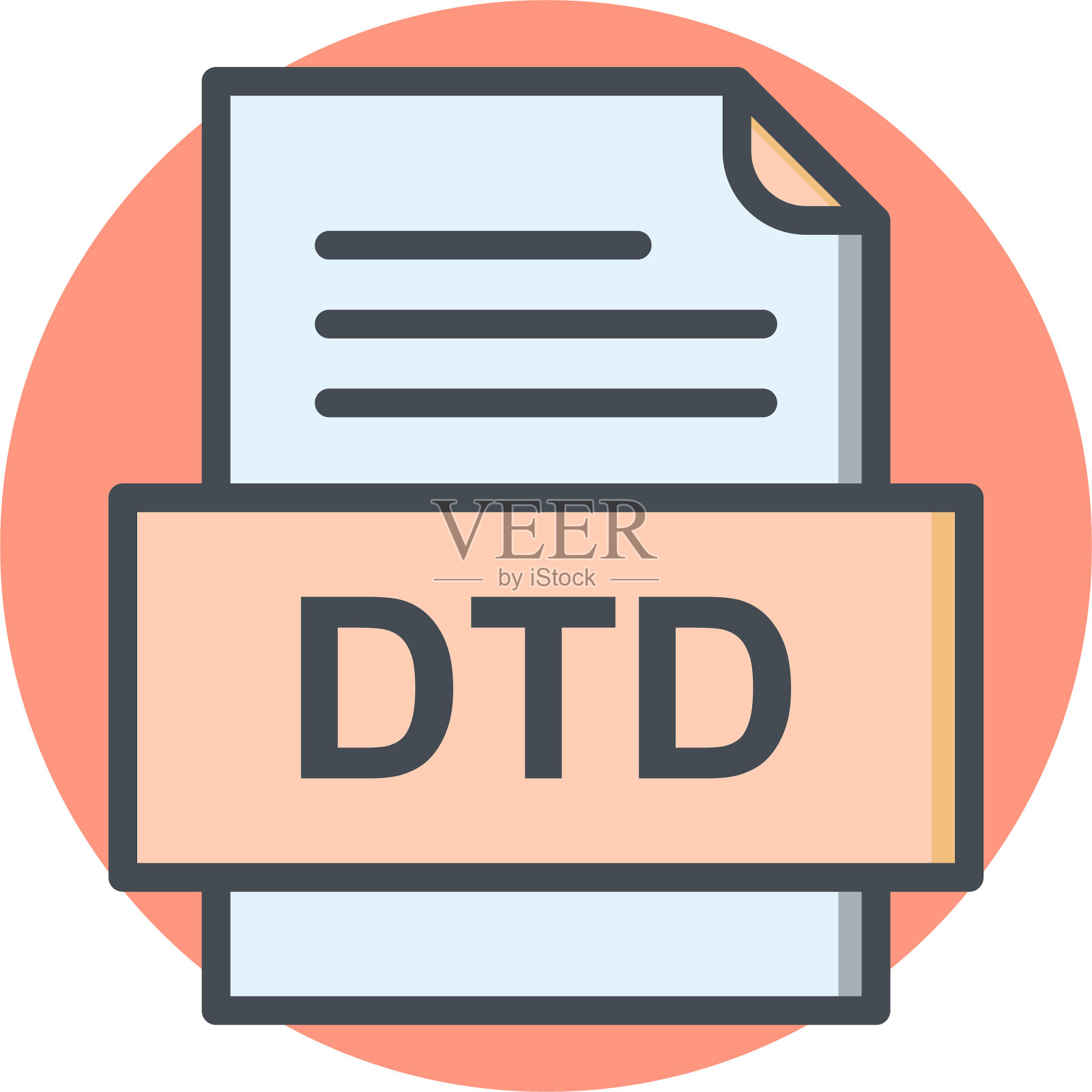 DTD文件文档图标设计元素图片