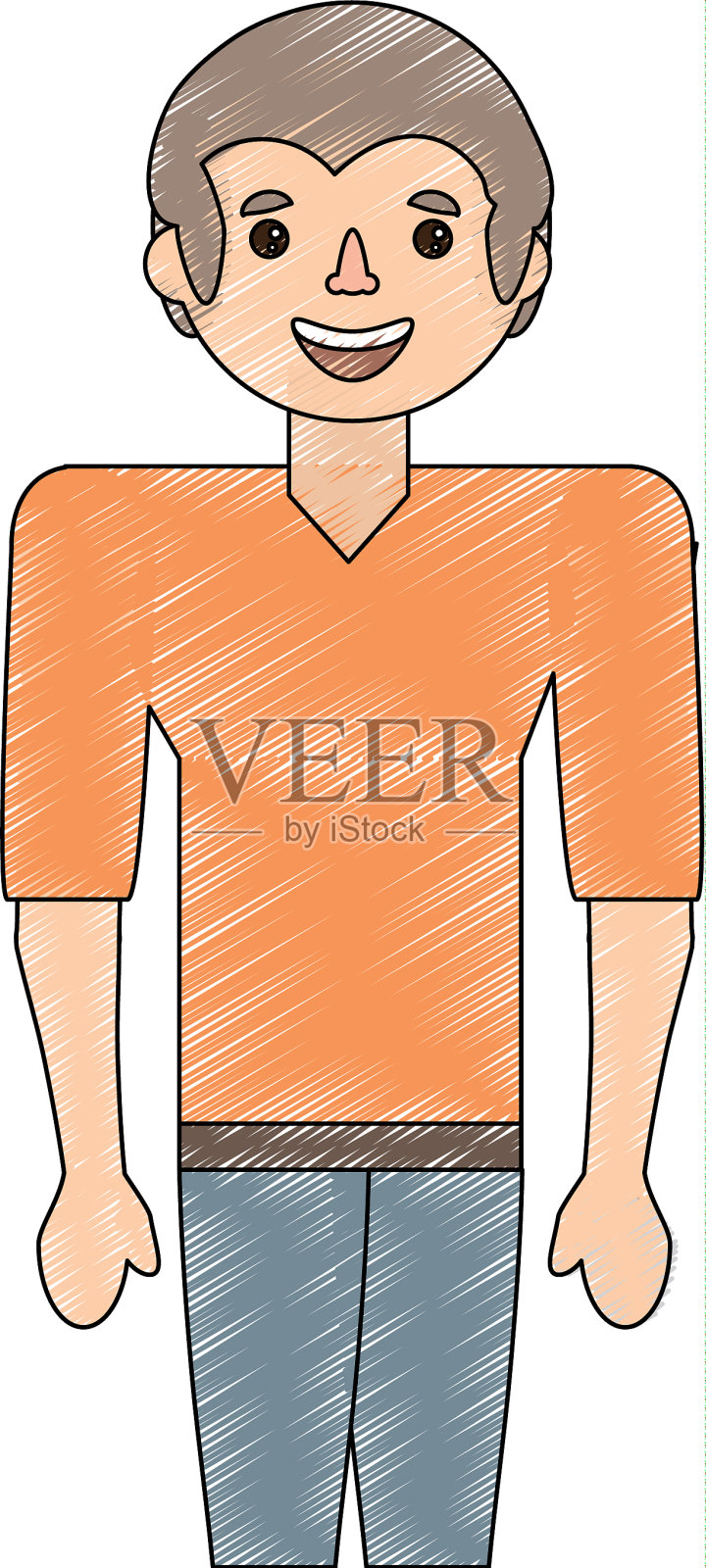 画着男人父亲的形象设计元素图片