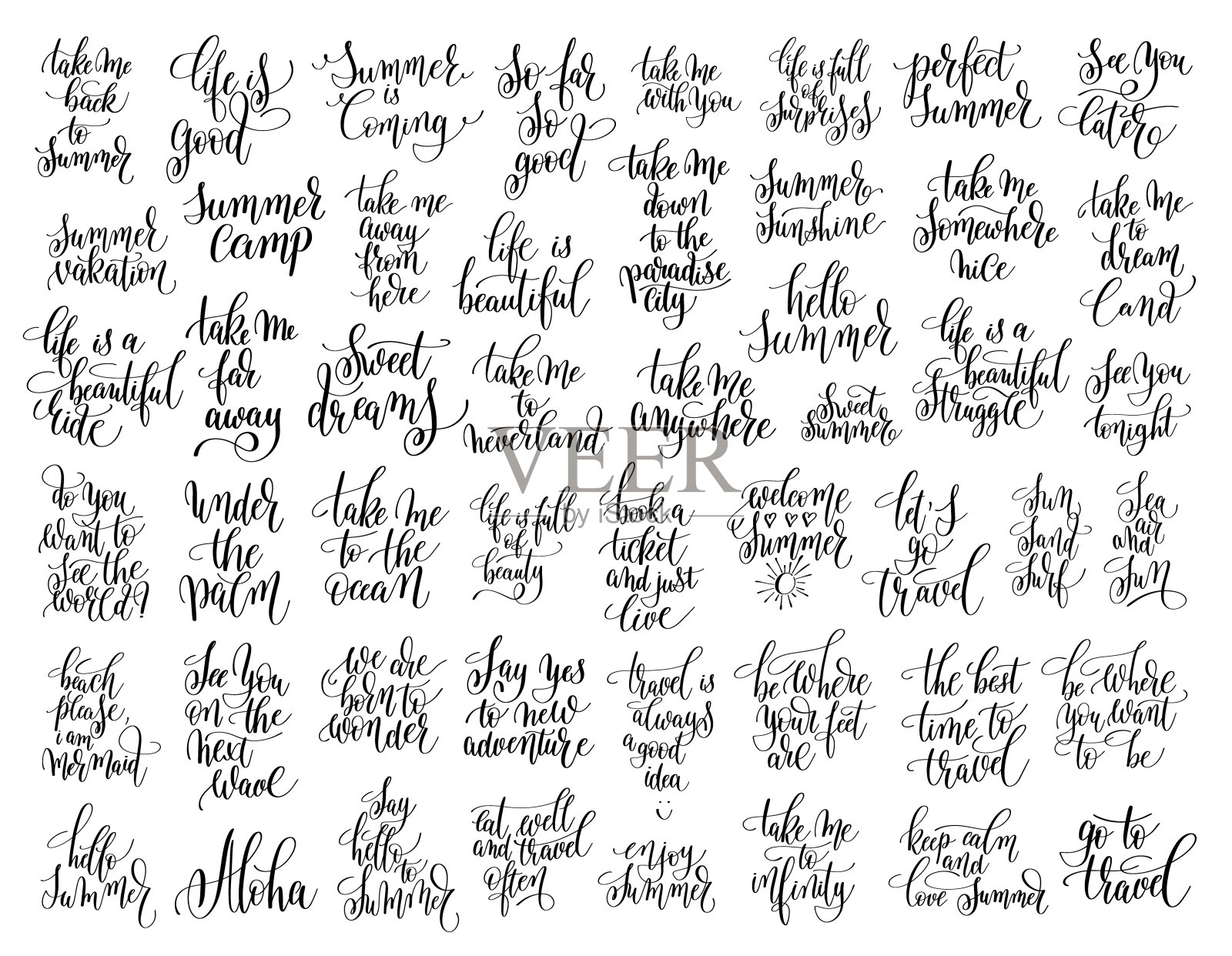 50个激励和鼓舞人心的名言设计元素图片