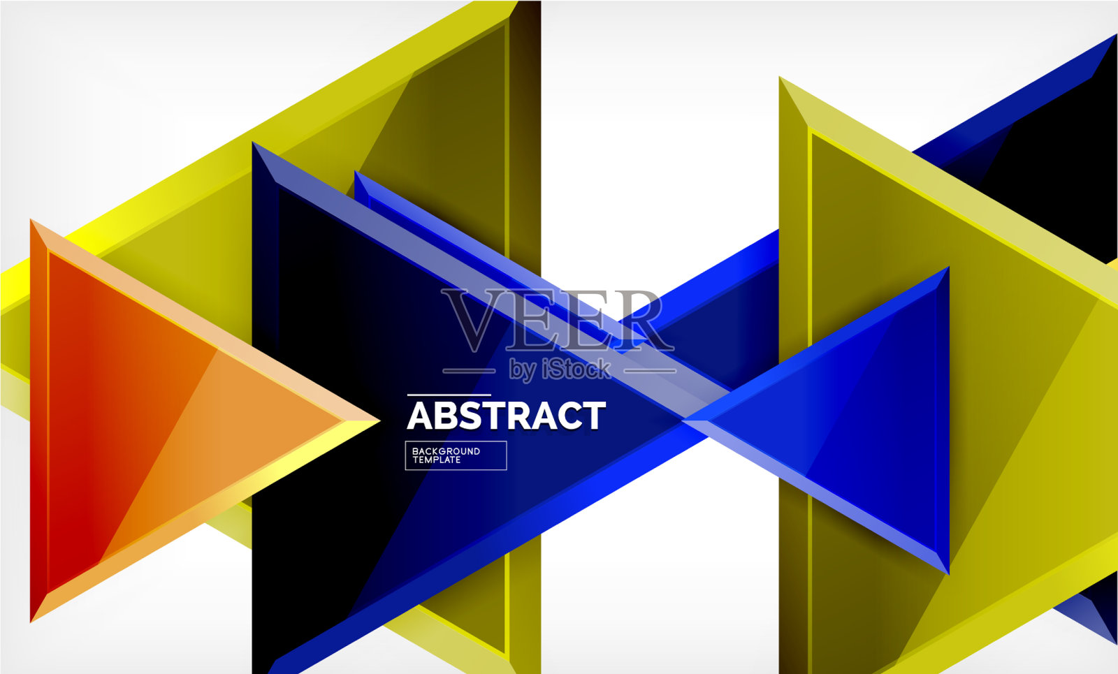 技术未来的几何3d形状最小插画图片素材