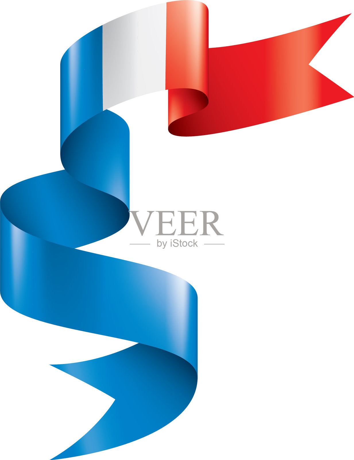 法国国旗上有白色设计元素图片