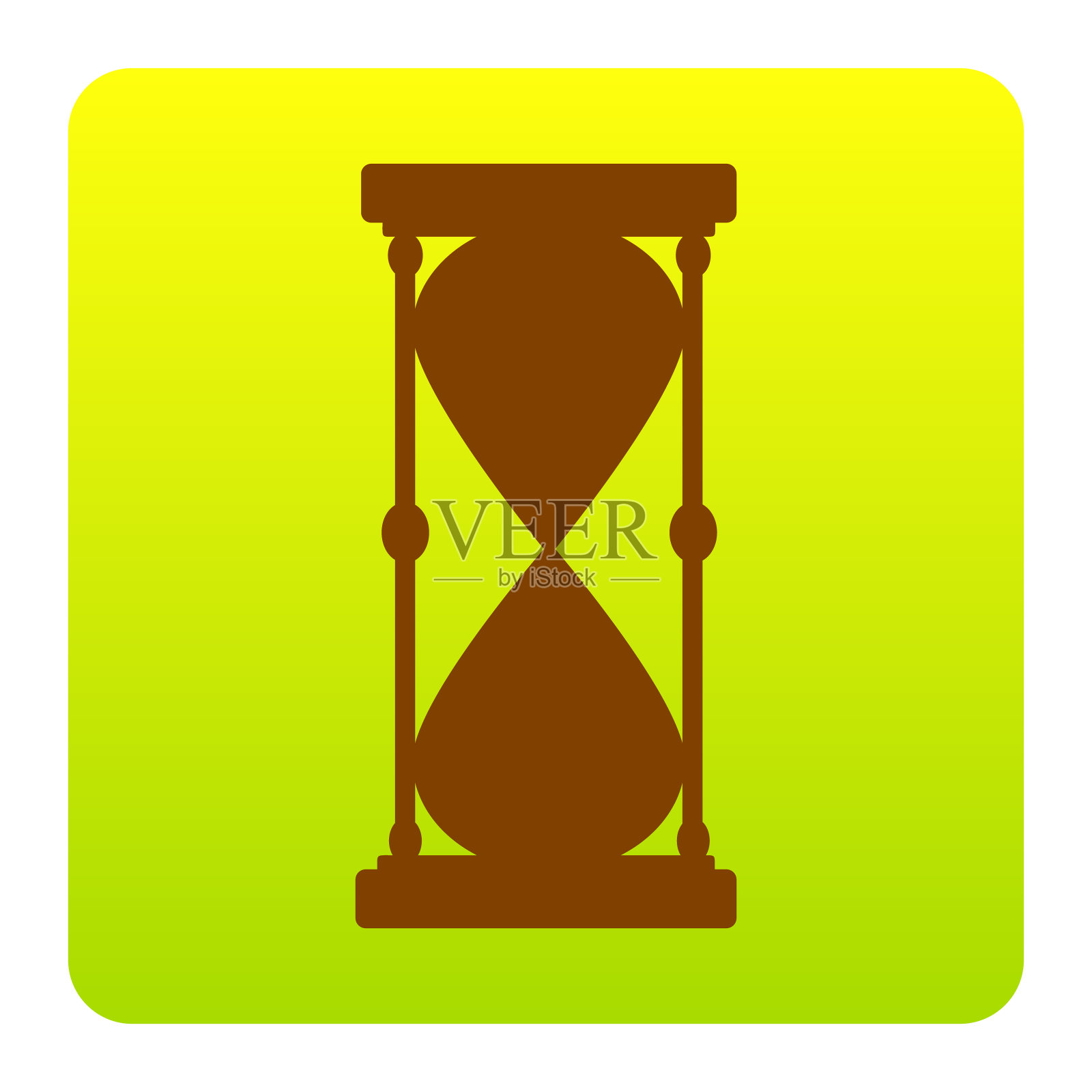 沙漏标志棕色图标在图标素材