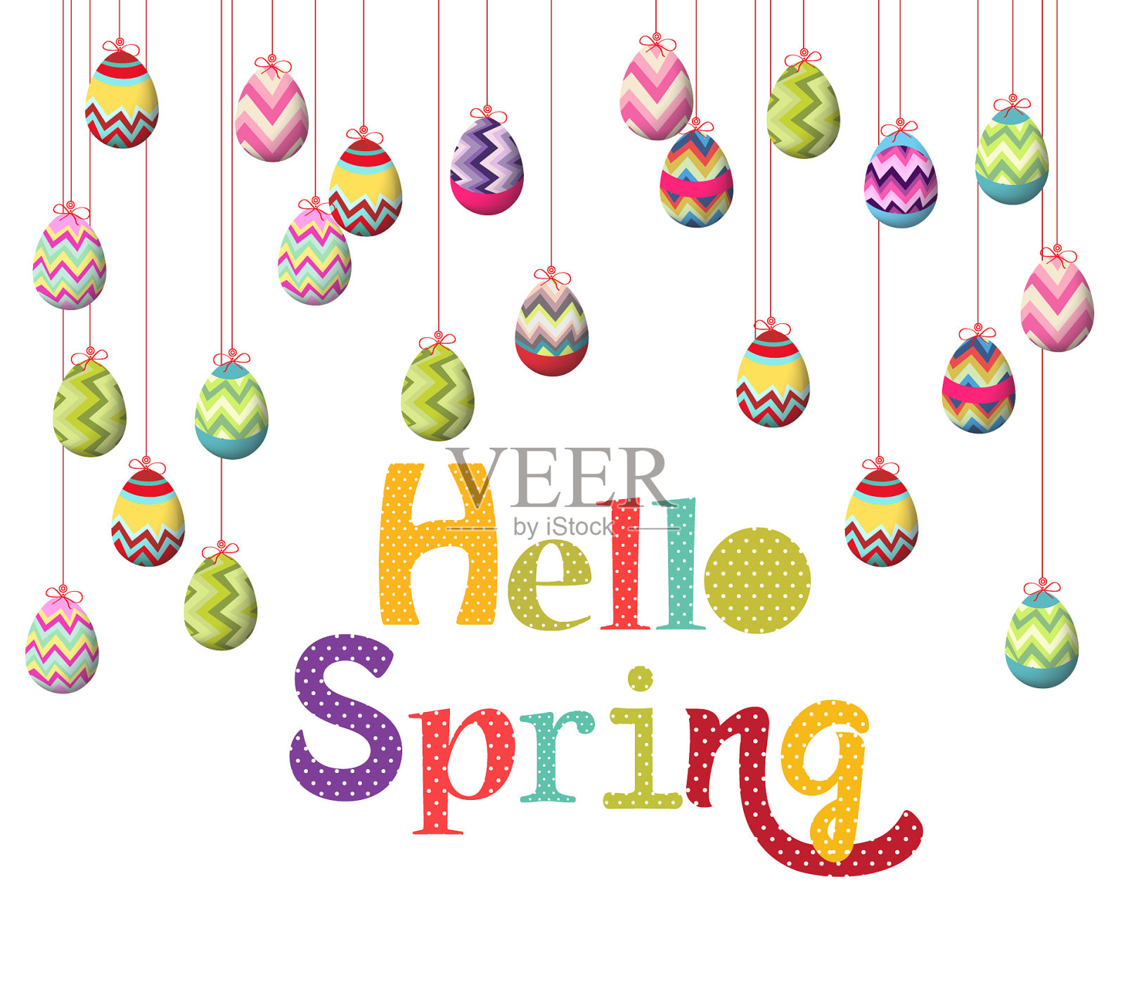 春季复活节背景用彩蛋设计元素图片