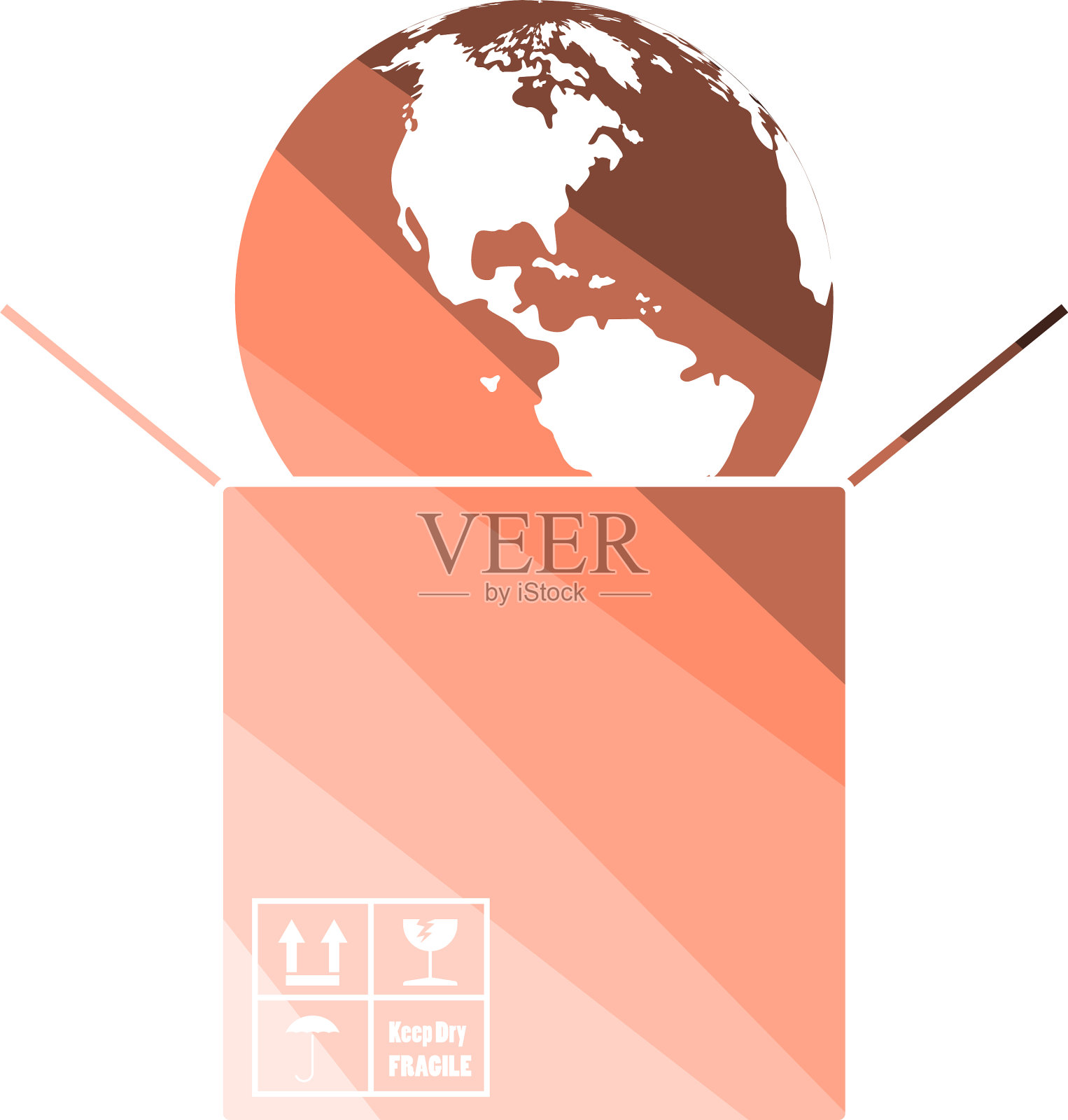 地球在盒子里图标素材