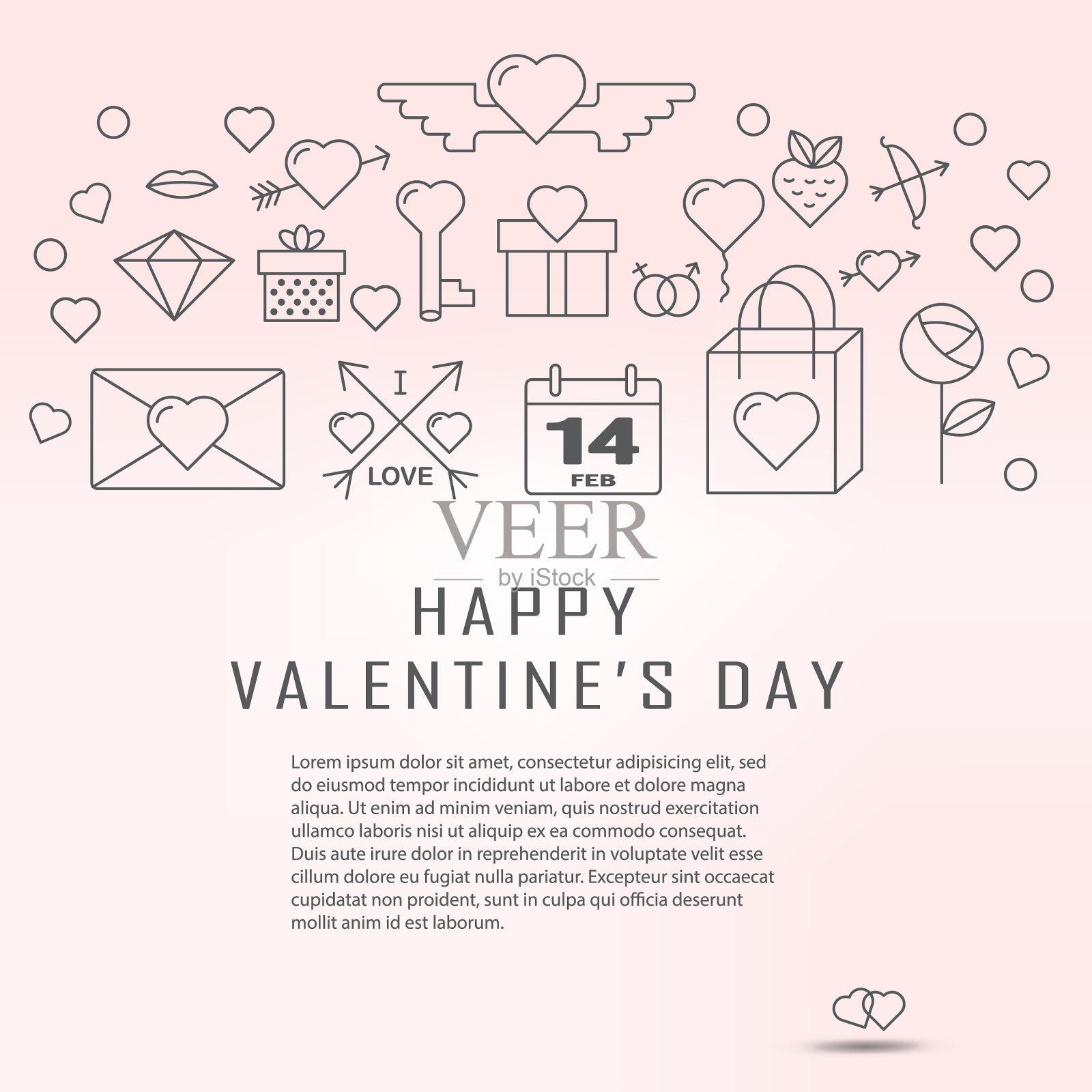 情人节图标集图标素材