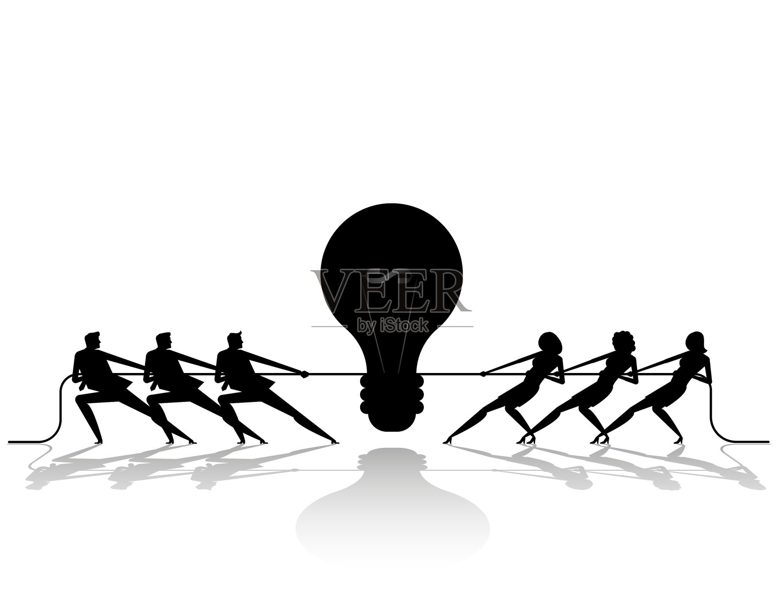 剪影业务和创意概念业务设计元素图片