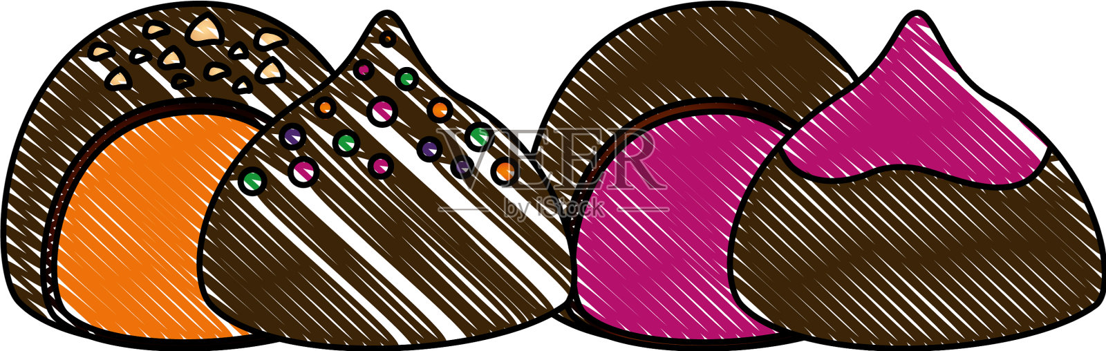 甜糖果孤立图标设计元素图片