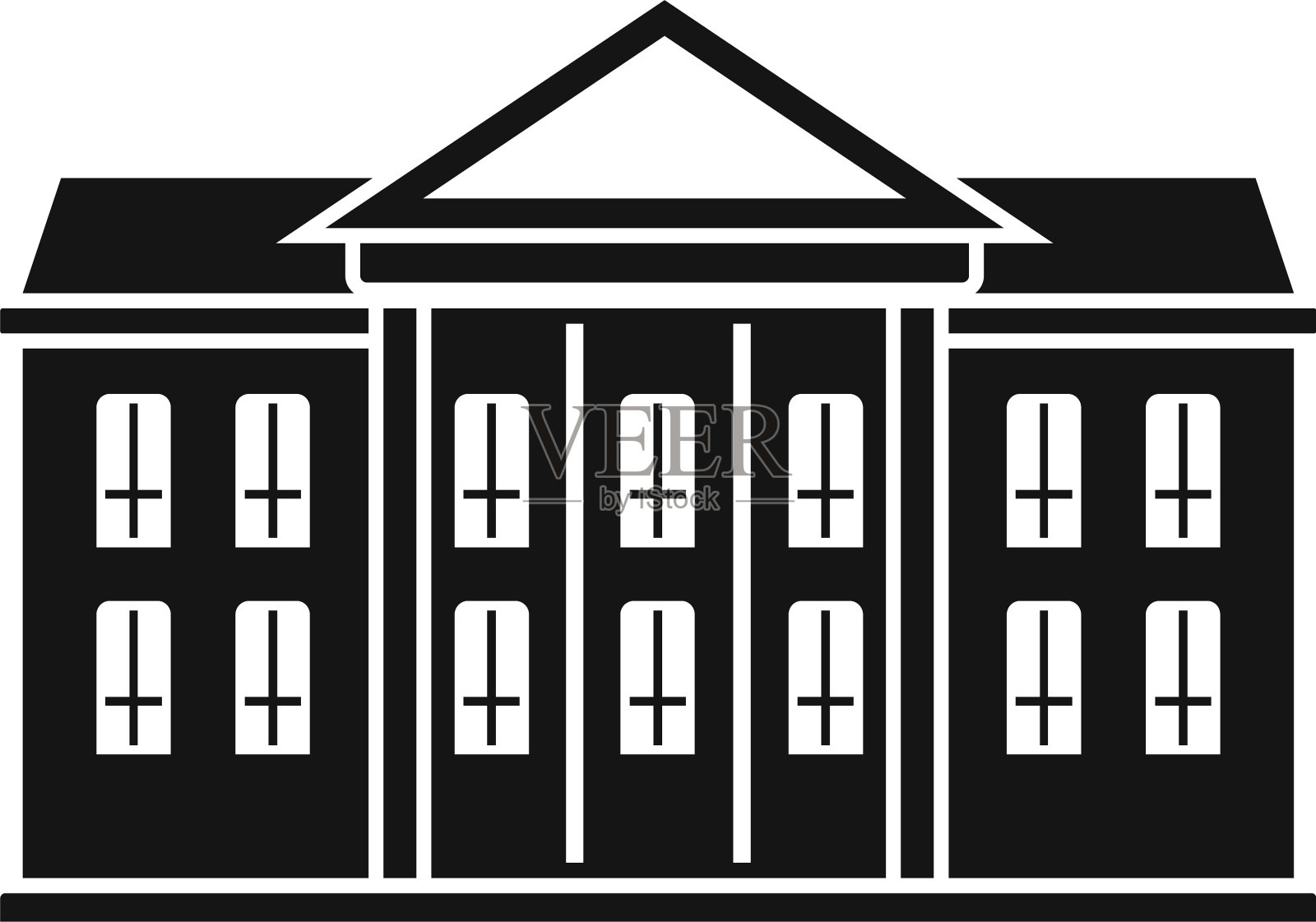 经典的法院图标简约风格图标素材