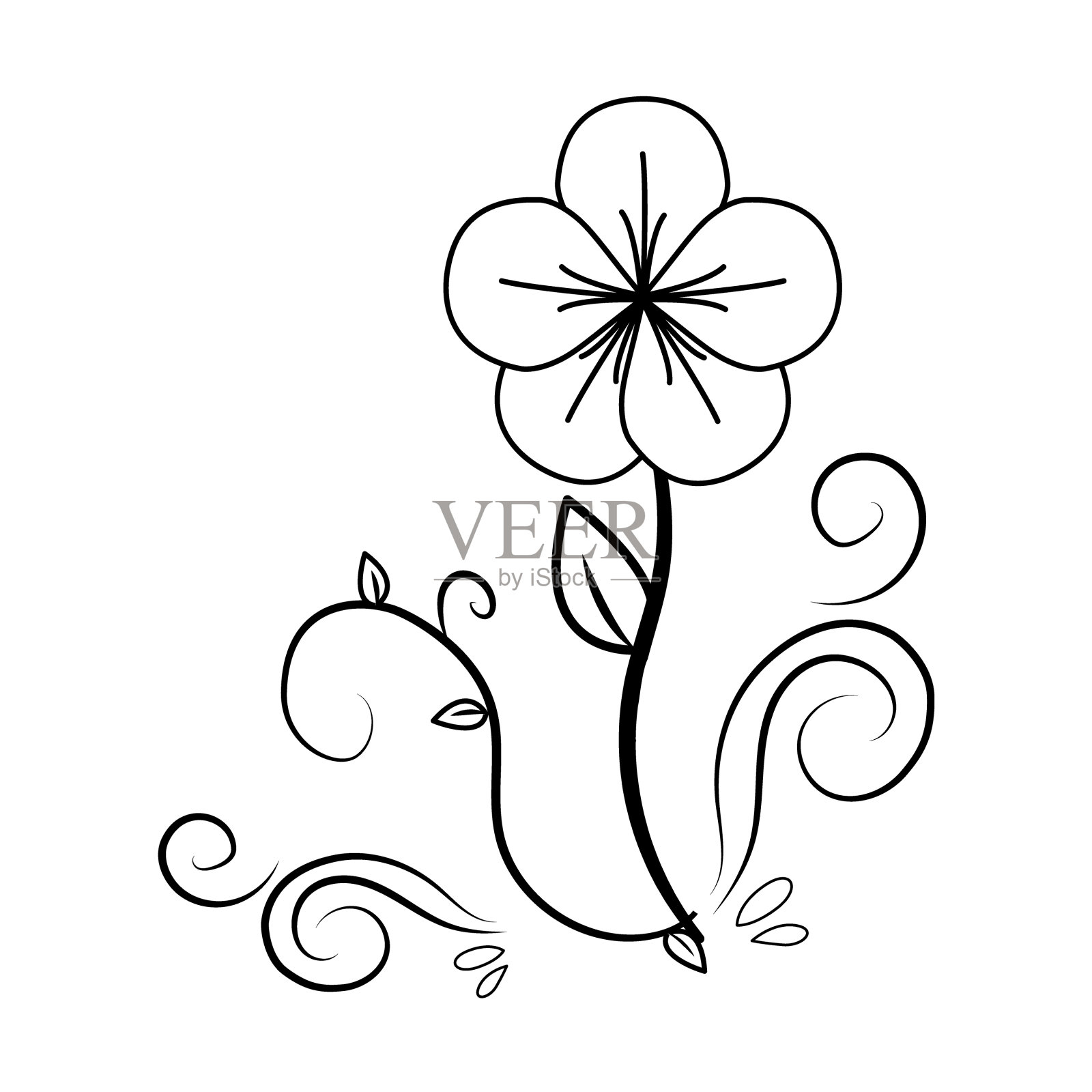 美丽的春天花朵图标设计元素图片