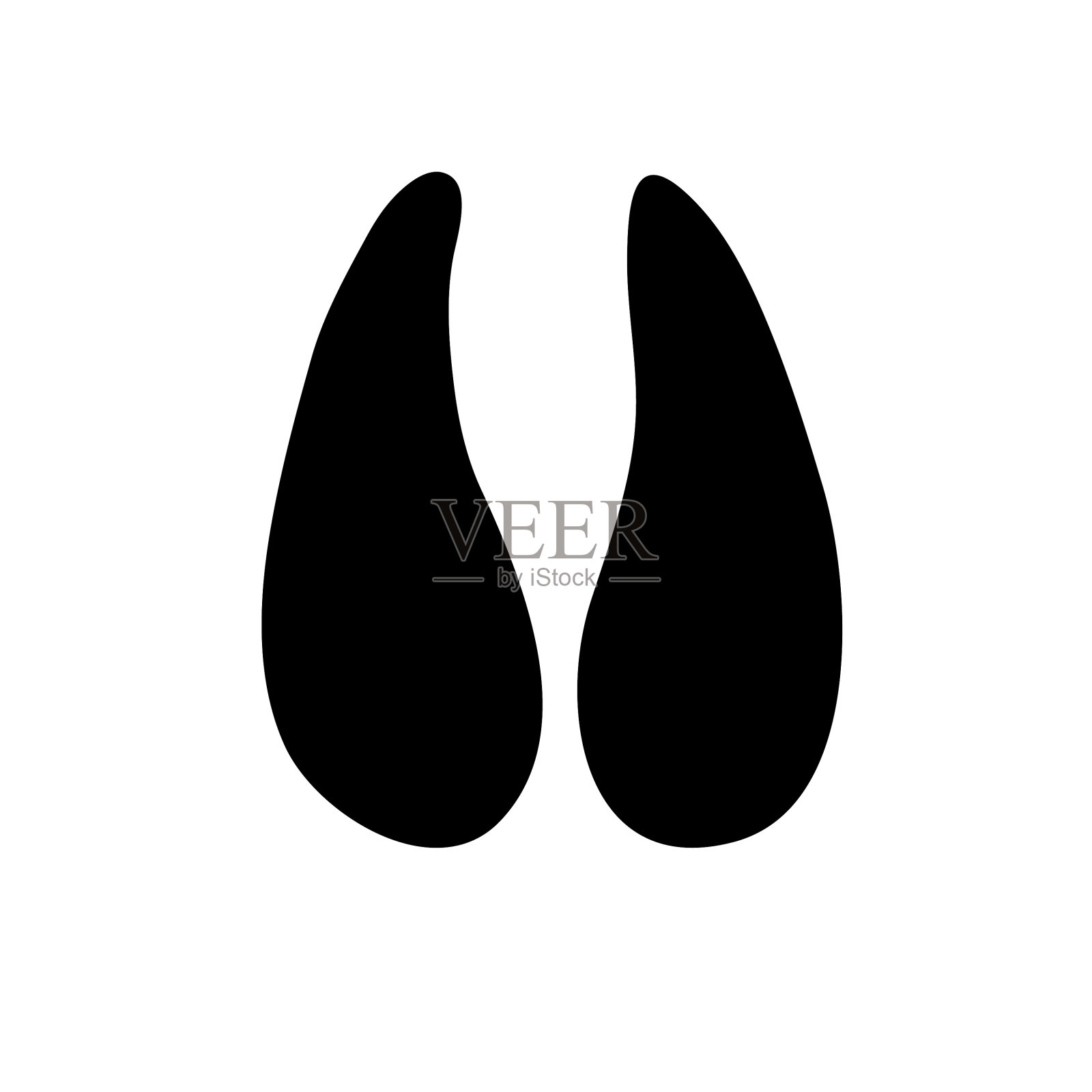 蹄印设计元素图片