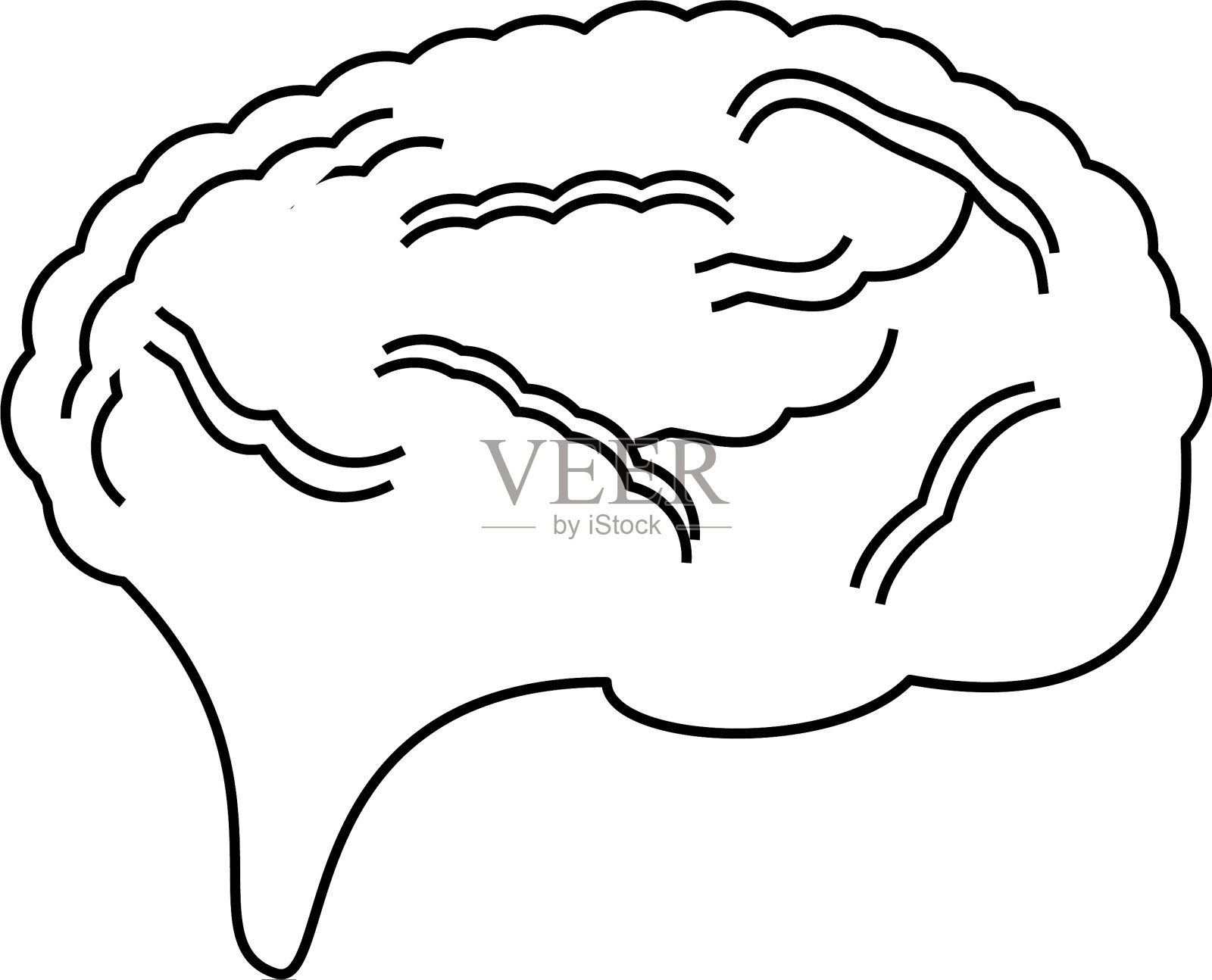 人类大脑的象征设计元素图片