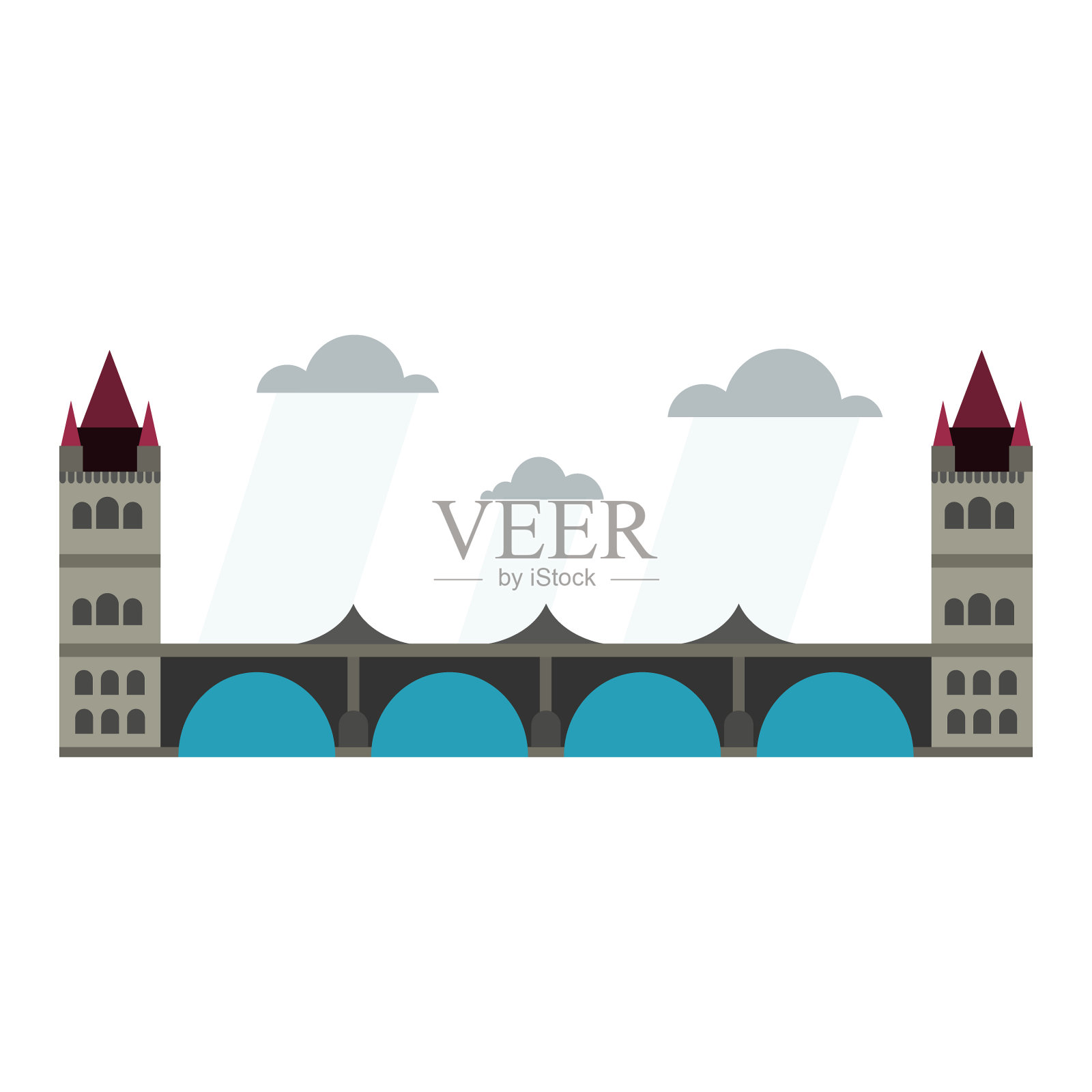 现代桥平象形商业建筑设计元素图片