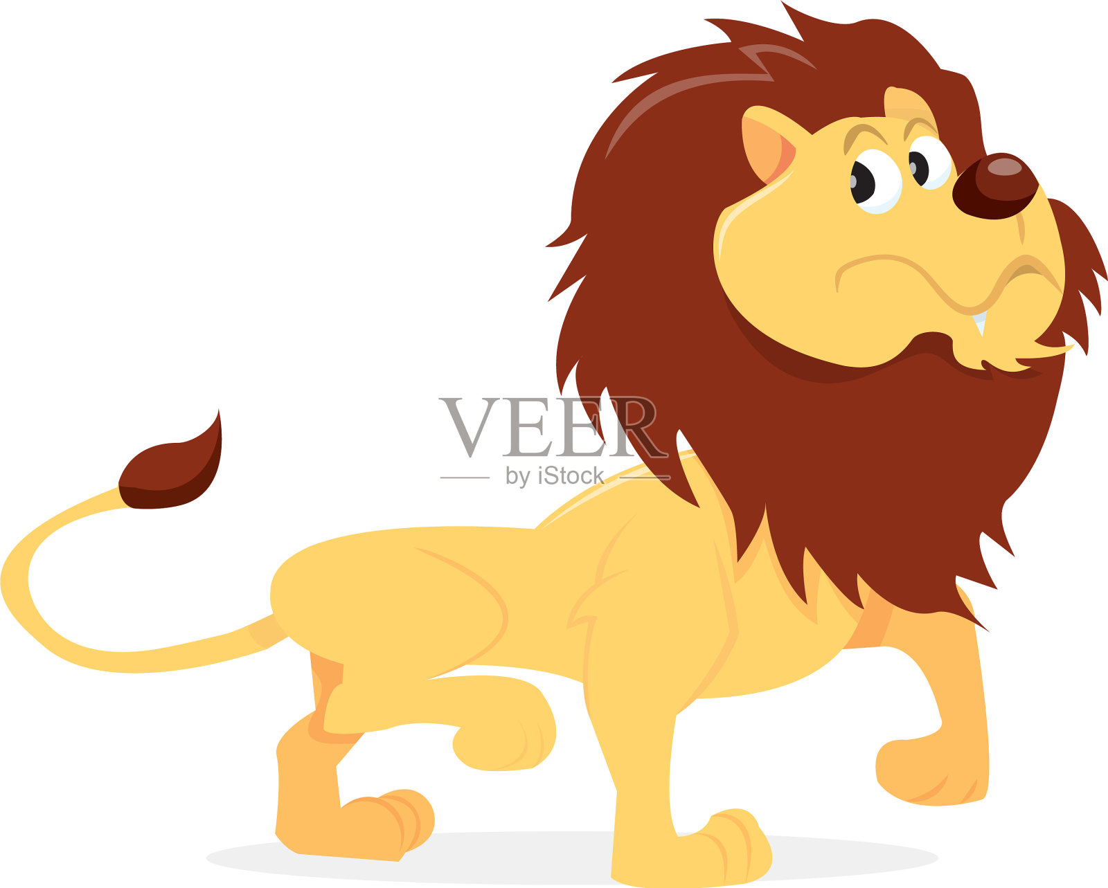 卡通狮子插画图片素材