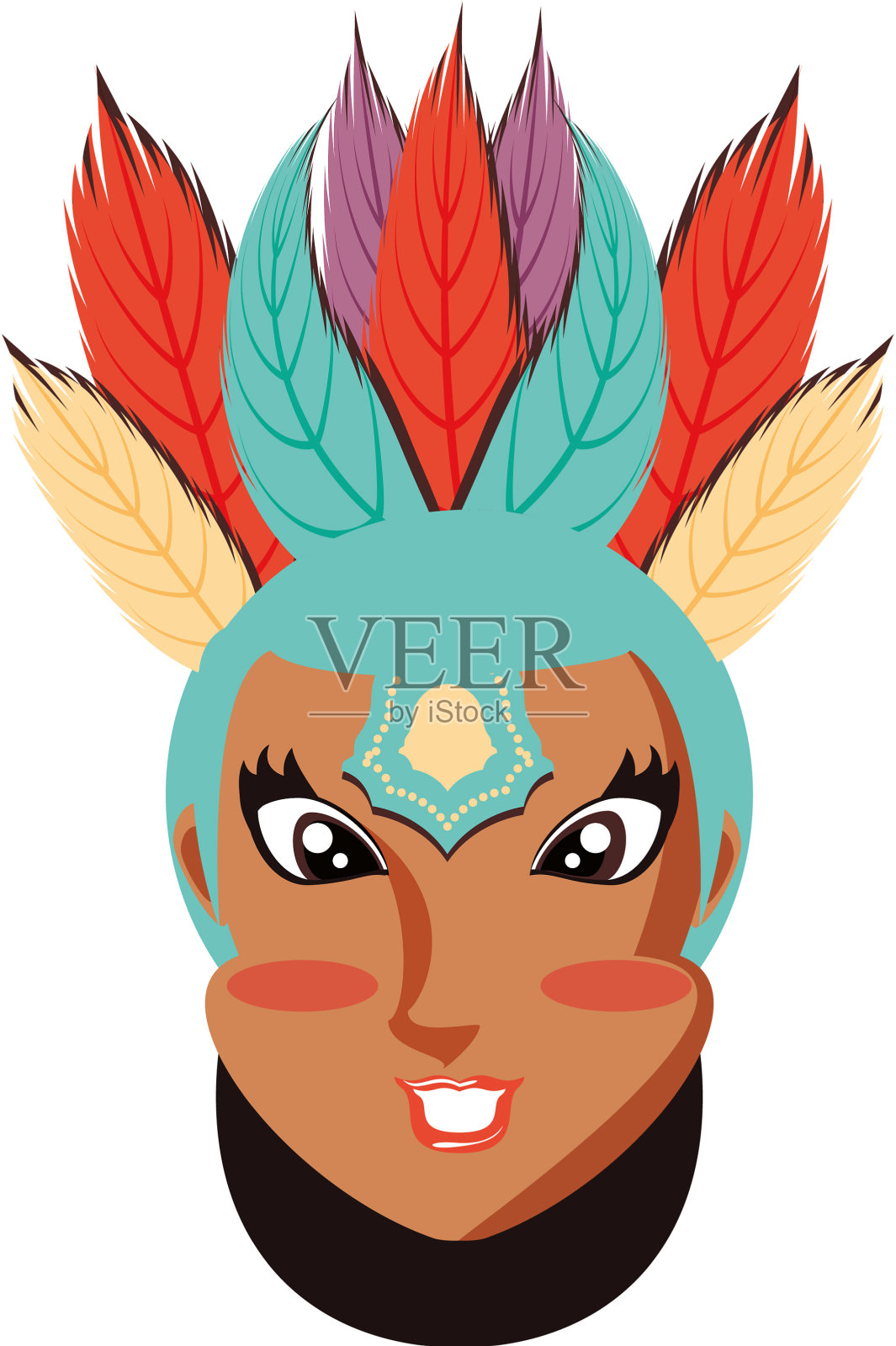 嘉年华女舞者的头领设计元素图片