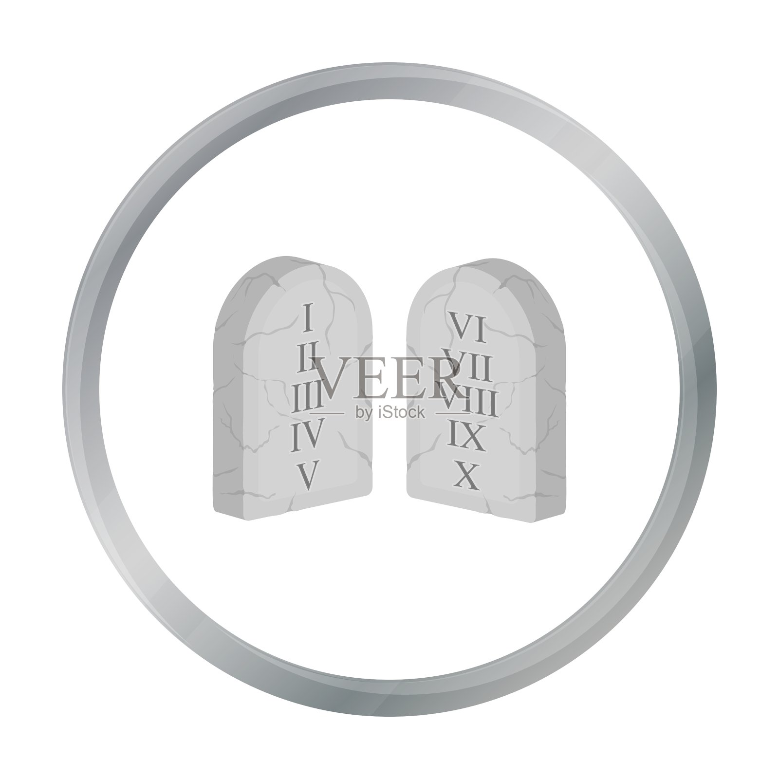 十诫图标在卡通风格孤立上设计元素图片