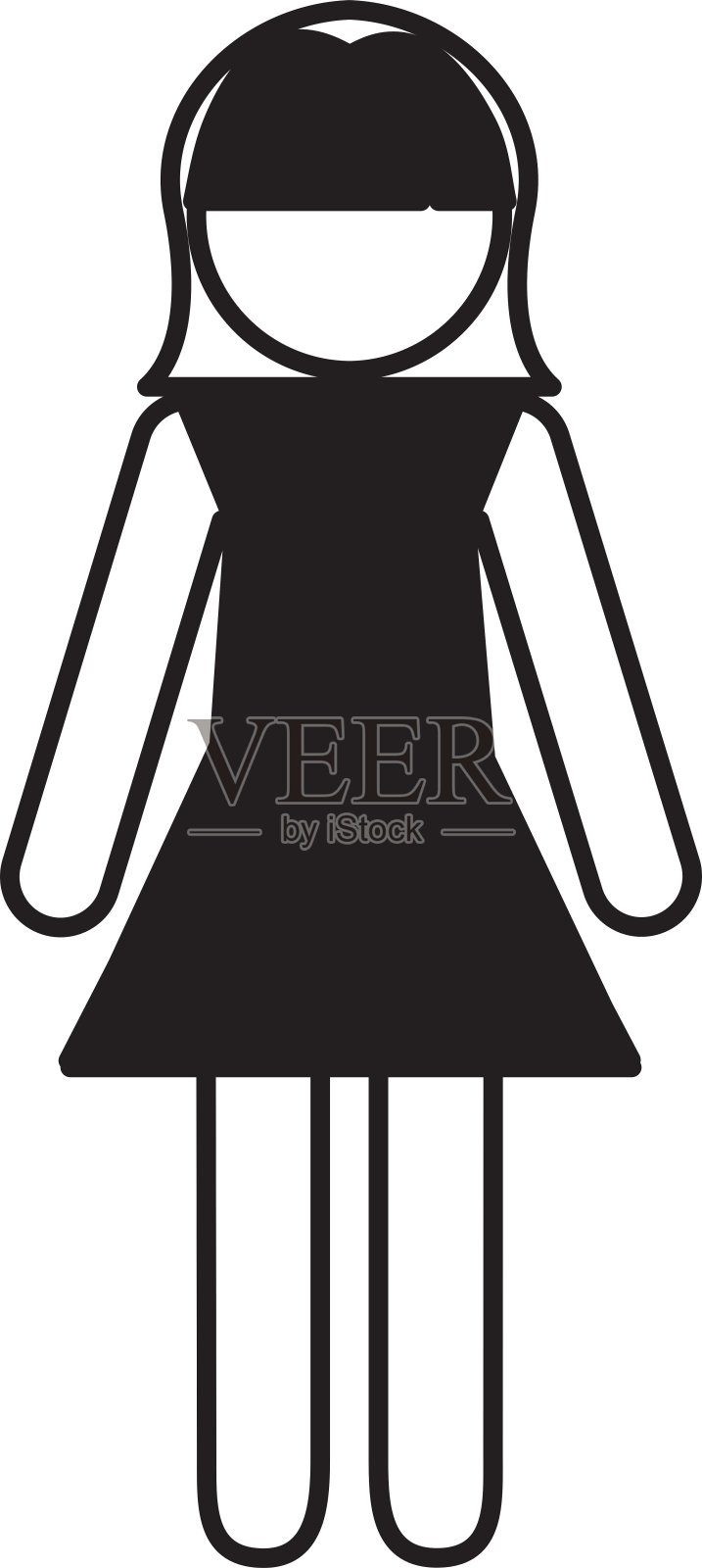 年轻女子头像设计元素图片