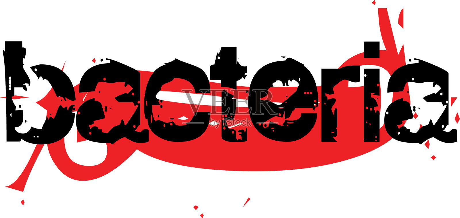 细菌贴邮票插画图片素材