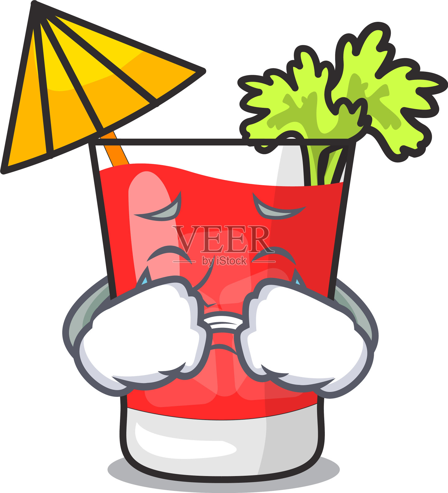 哭泣的血腥玛丽卡通吉祥物设计元素图片