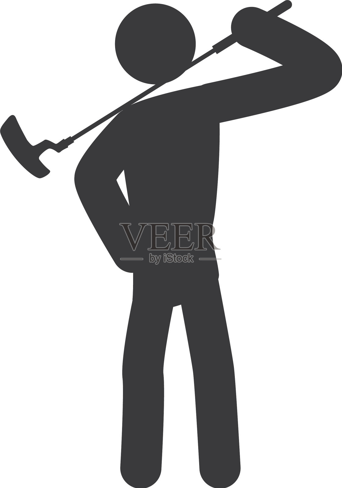 高尔夫球员象形图设计元素图片