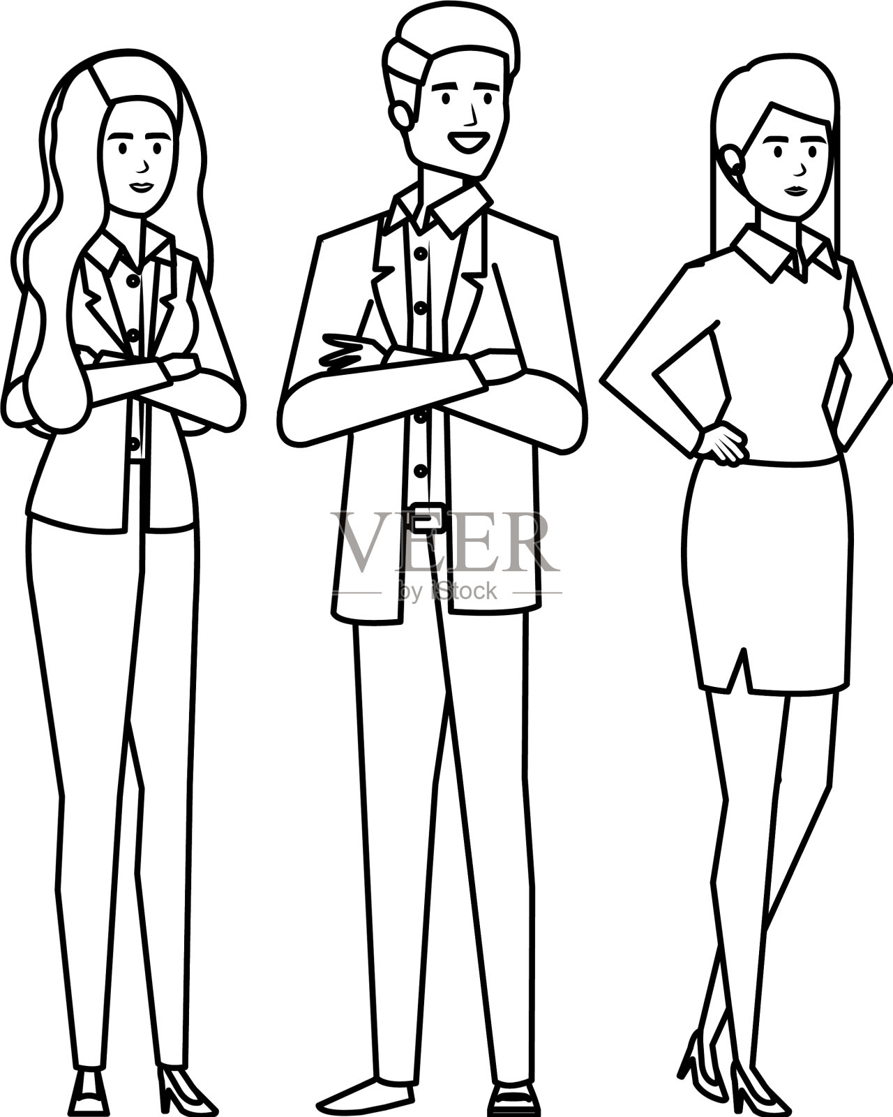 商务人士的团队精神设计元素图片