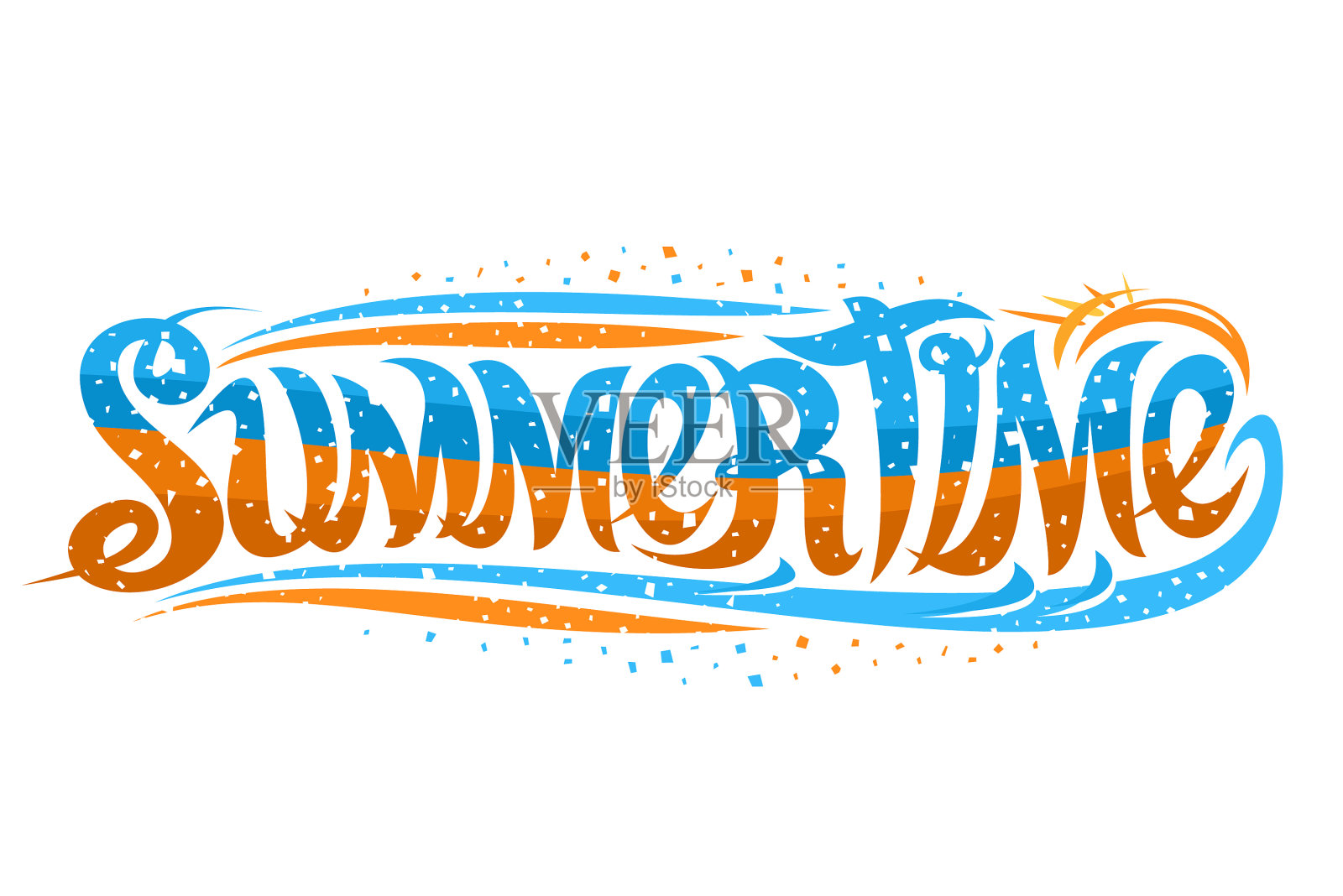 刻字夏令时间设计元素图片