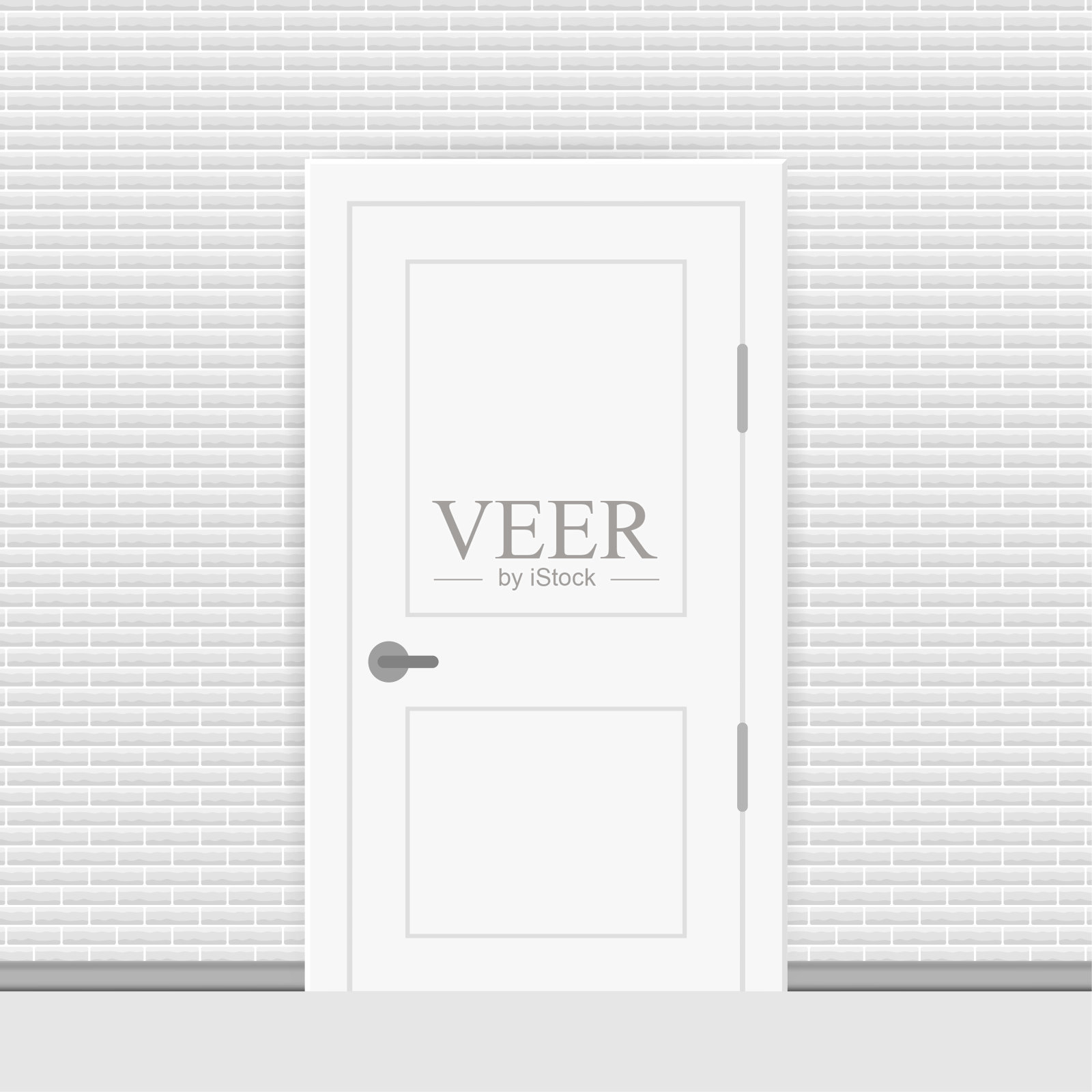 开启端关闭门。室内设计。经营理念。前视图。家庭办公室的概念。商业上的成功。设计元素图片