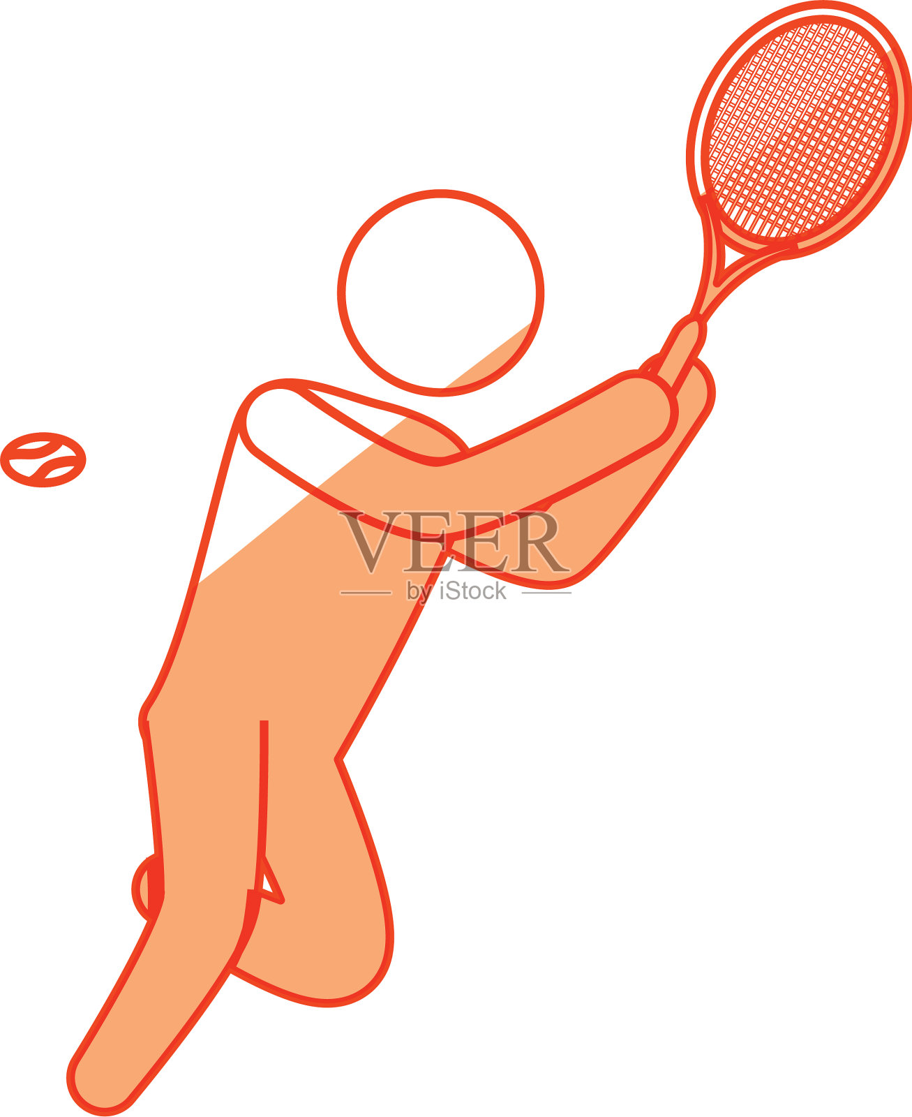 网球运动员象形图设计元素图片