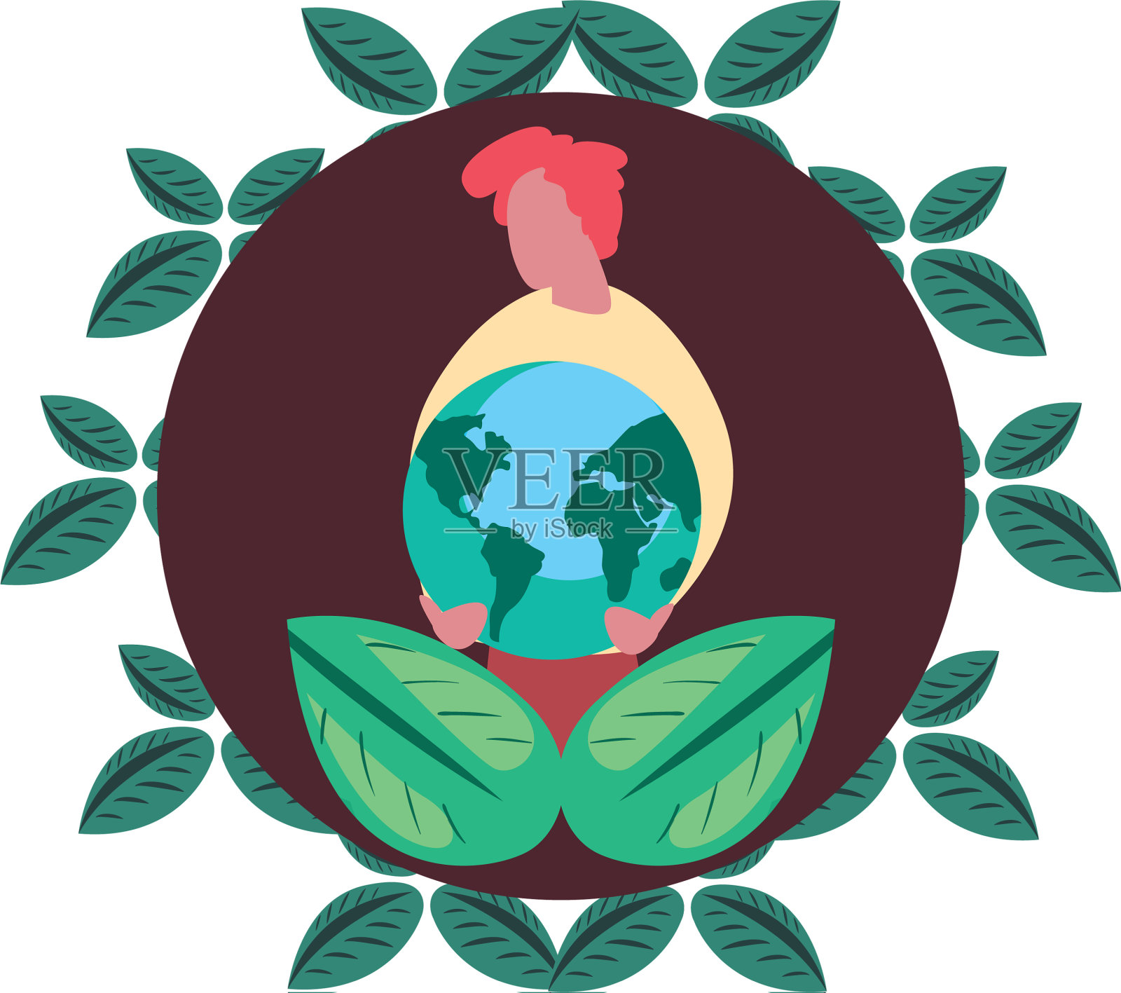 快乐的地球日设计元素图片