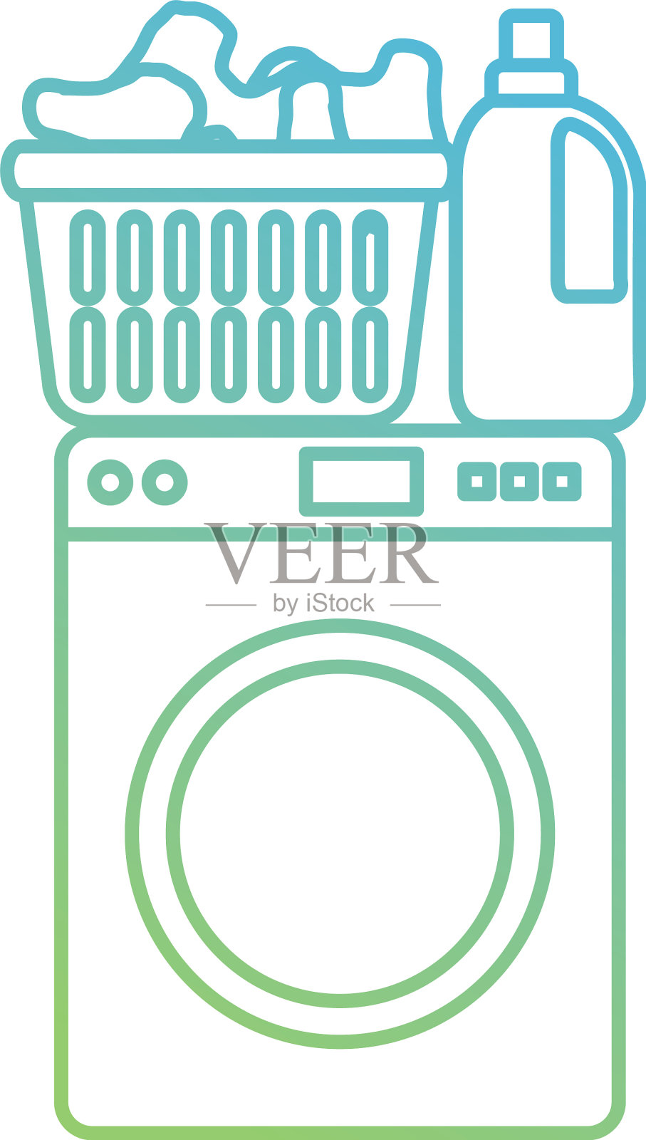 洗衣机洗衣服务设计元素图片