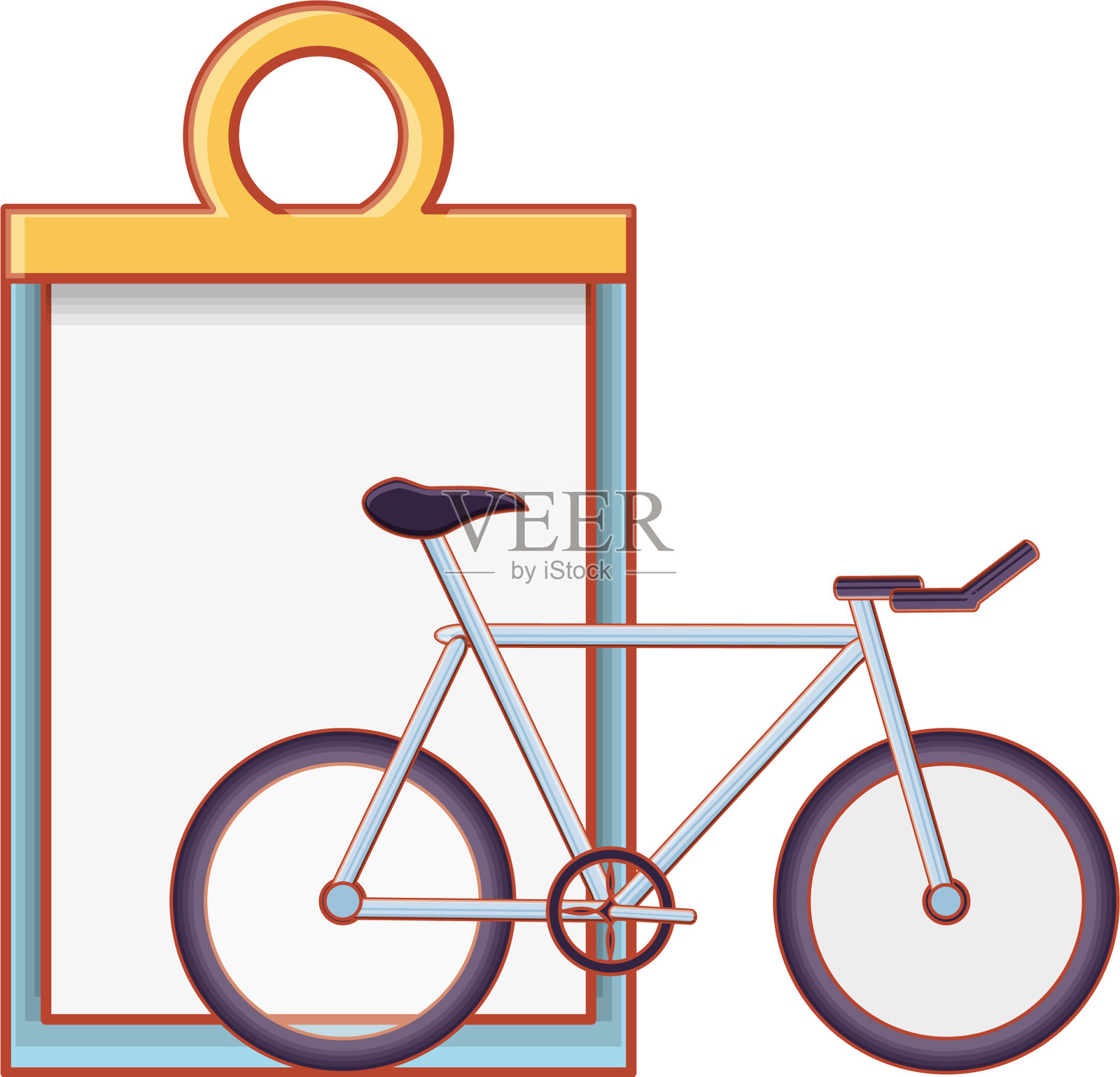 检查夹板与自行车车辆设计元素图片