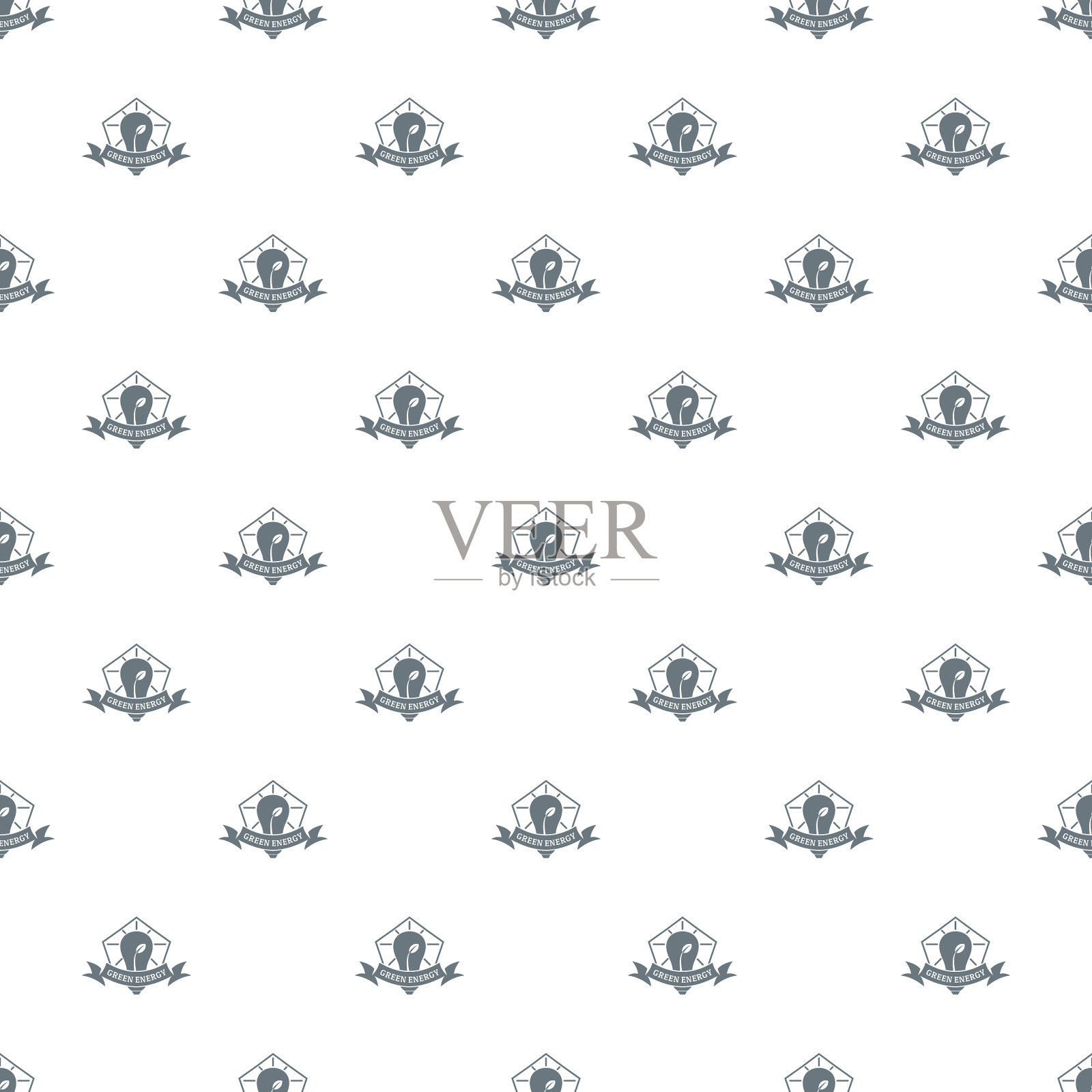 灯泡生态节能模式无缝插画图片素材