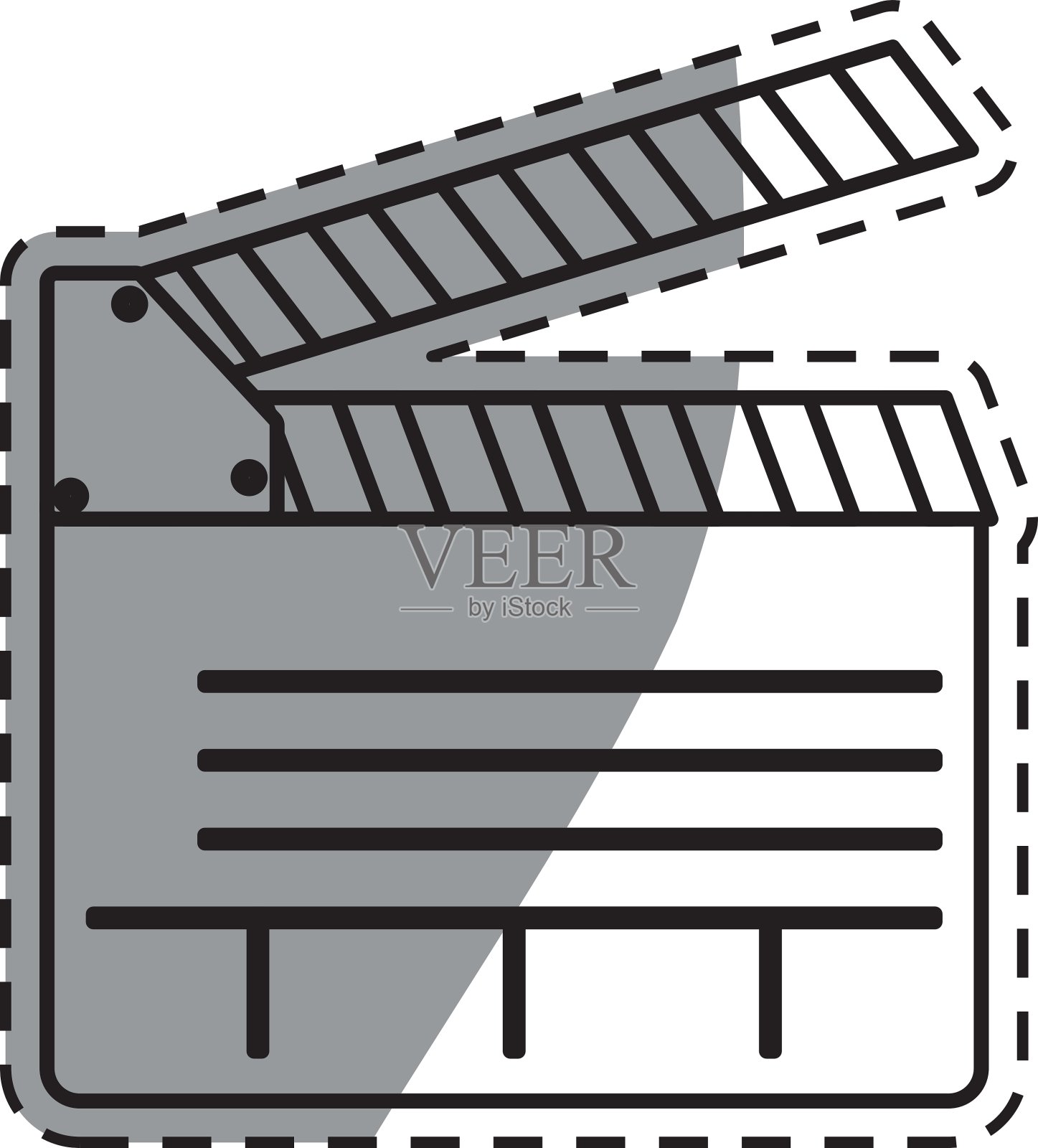 电影护墙板设备插画图片素材