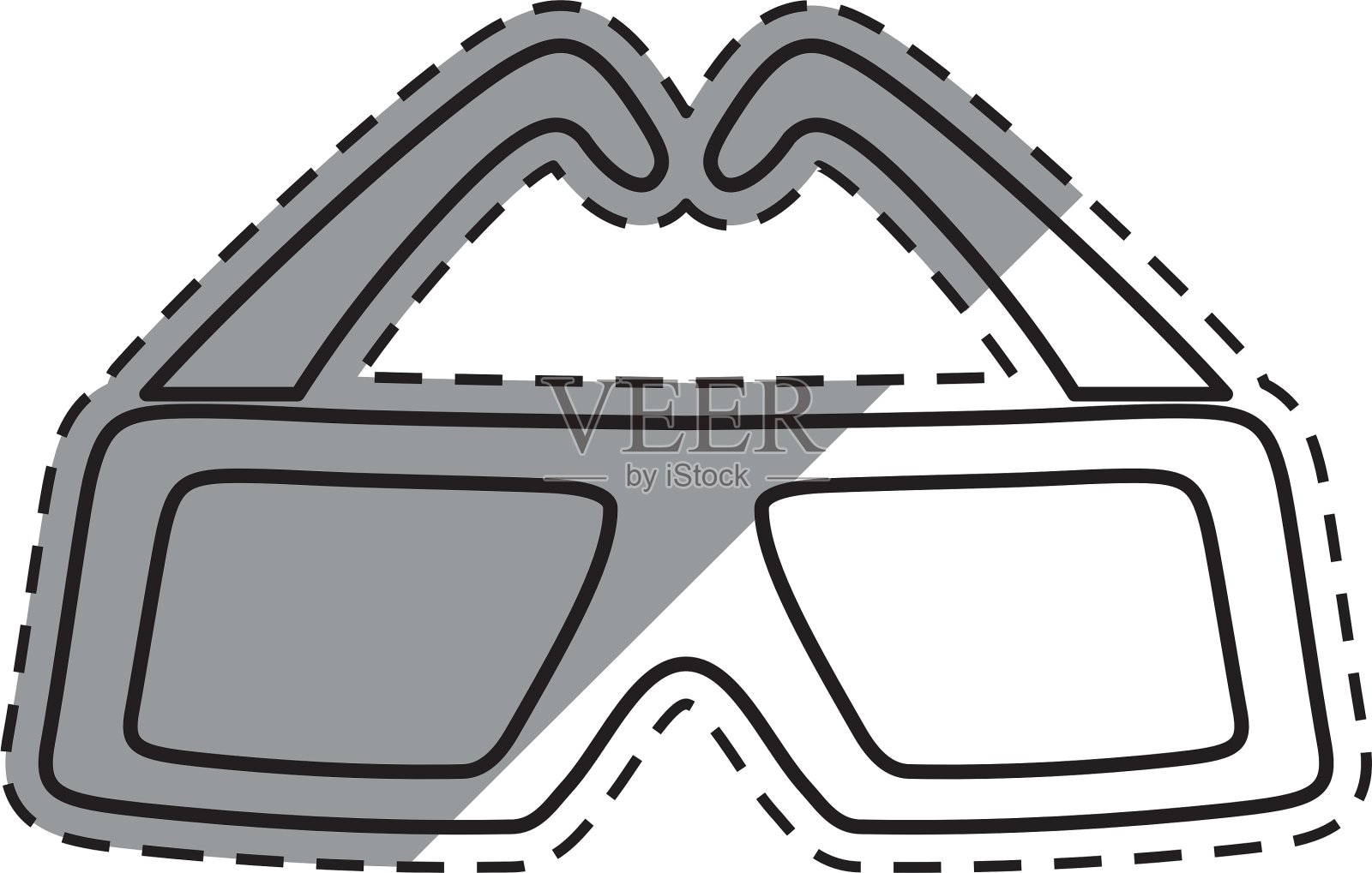 电影3 d眼镜设计元素图片