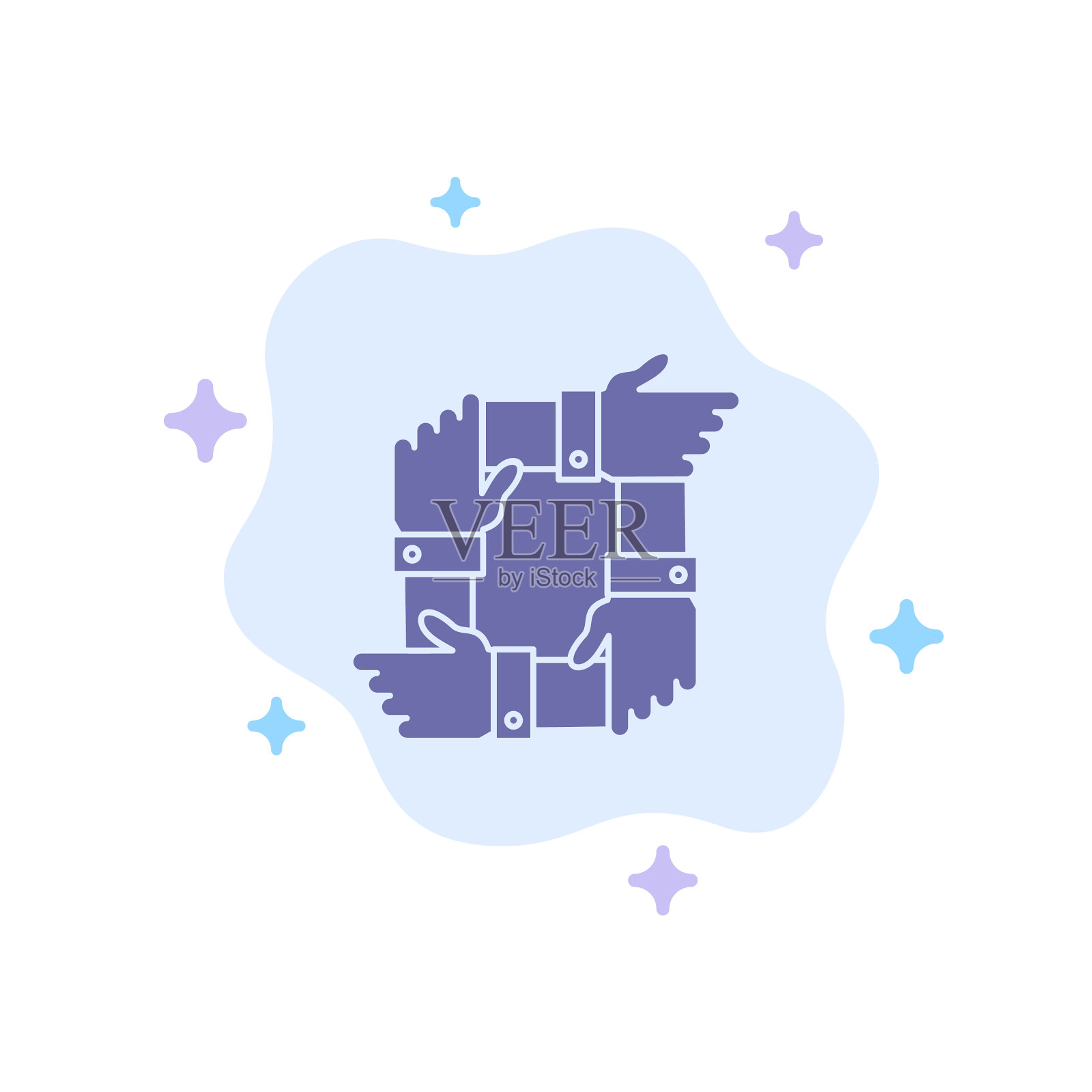 团队合作，携手合作插画图片素材