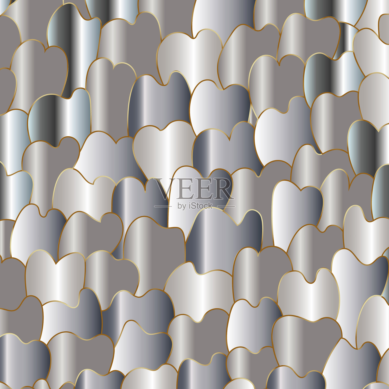 白龙或鱼鳞无缝隙背景插画图片素材
