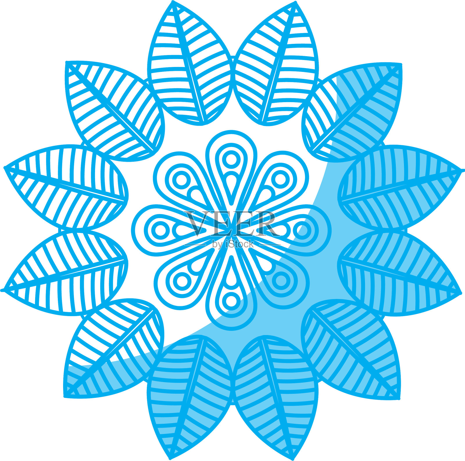 花曼荼罗图标设计元素图片