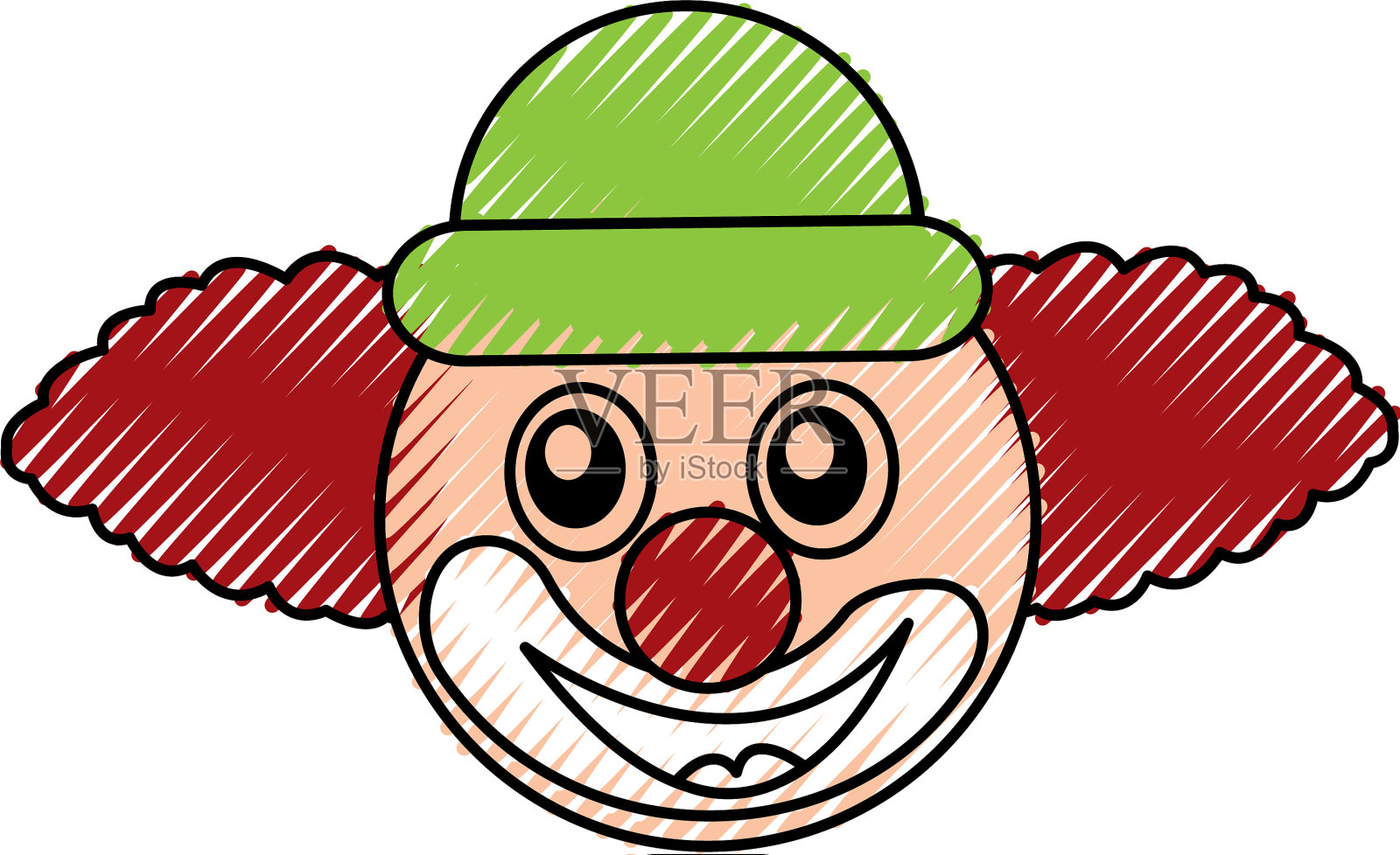 滑稽小丑角色图标设计元素图片