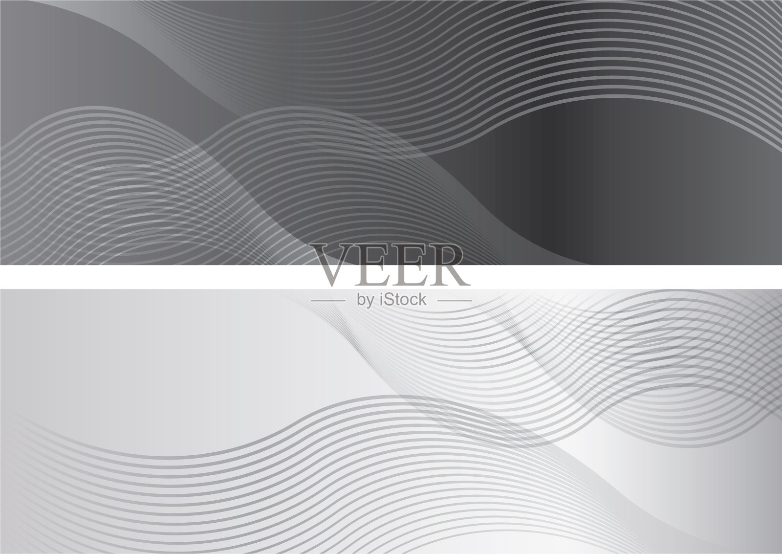 矩形背景设置与波浪模式插画图片素材