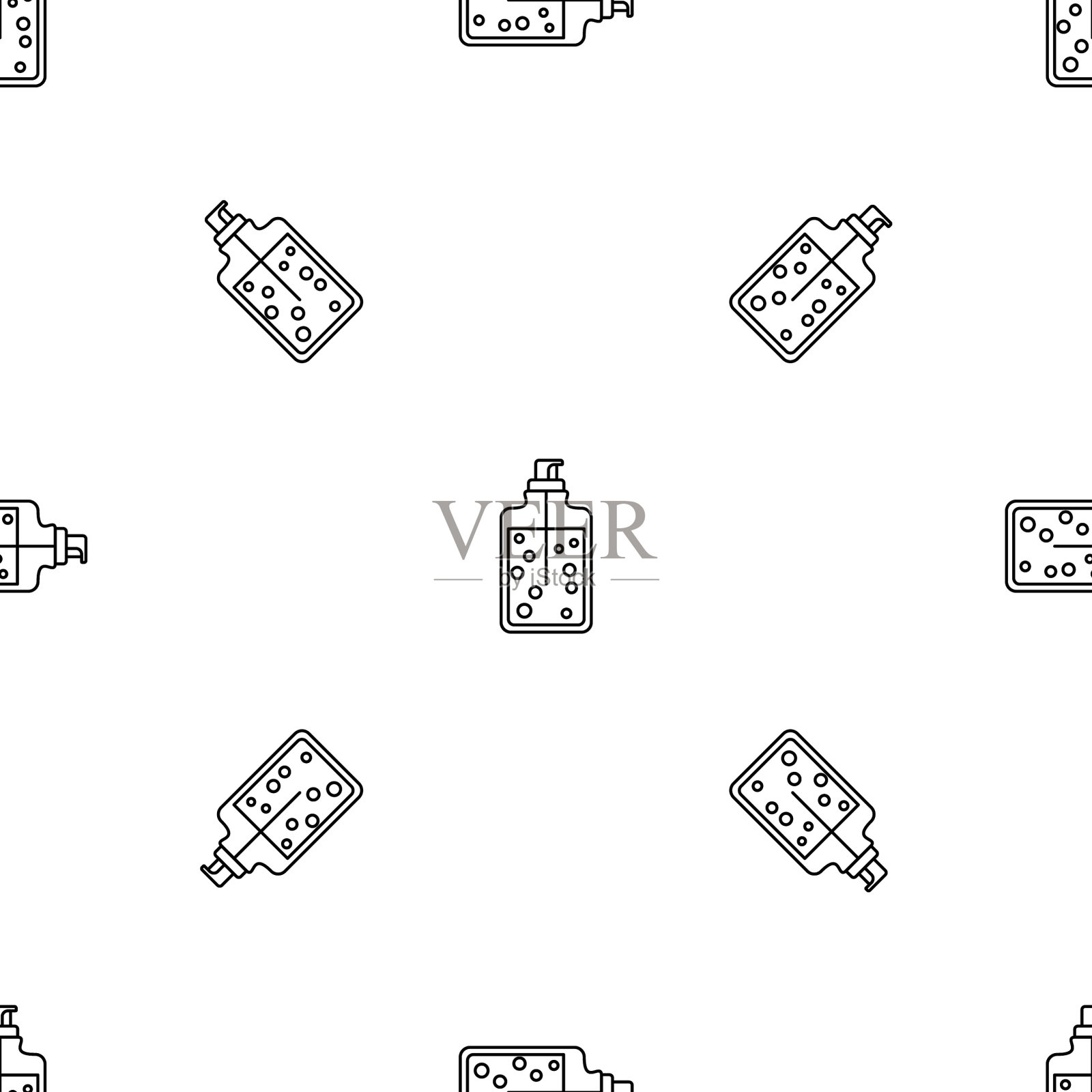 芦荟膏凝胶模式无缝插画图片素材