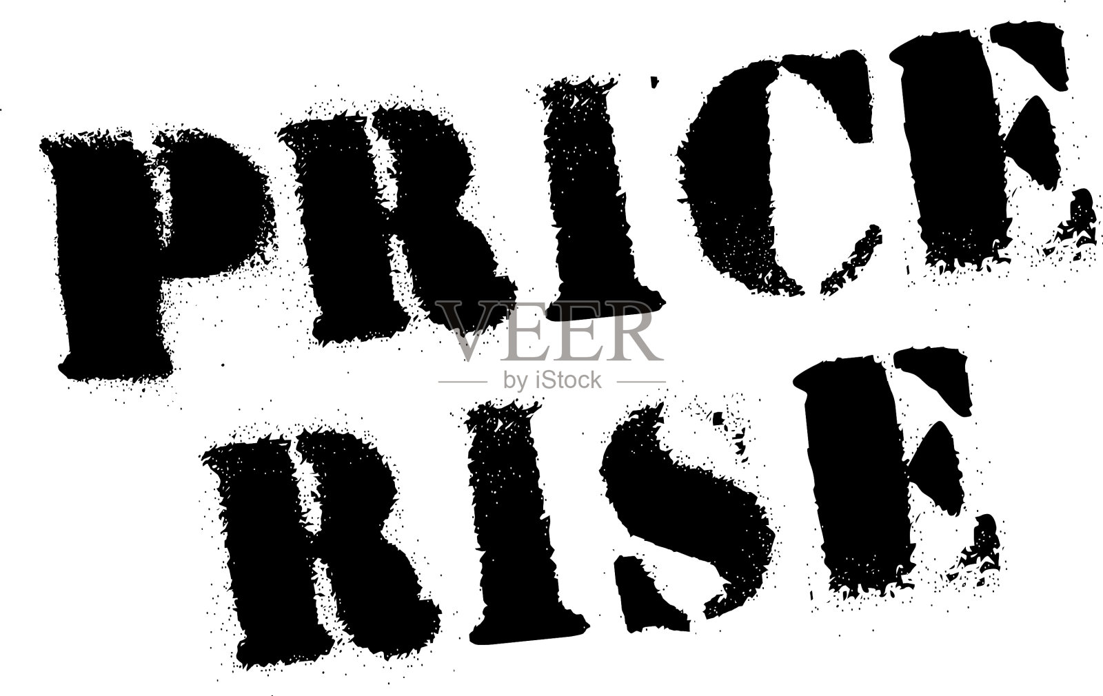 价格上涨黑色邮票设计元素图片