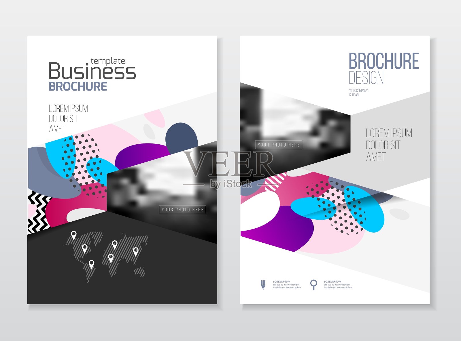 年报小册子，文字A4大小c设计模板素材