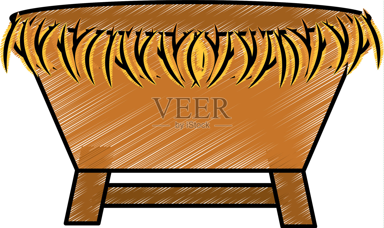 马槽稻草摇篮图标设计元素图片