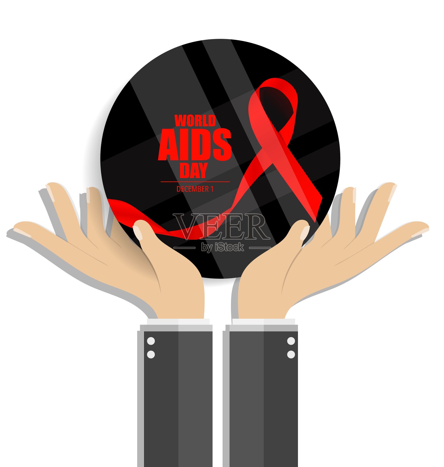 12月1日世界艾滋病日海报设计元素图片