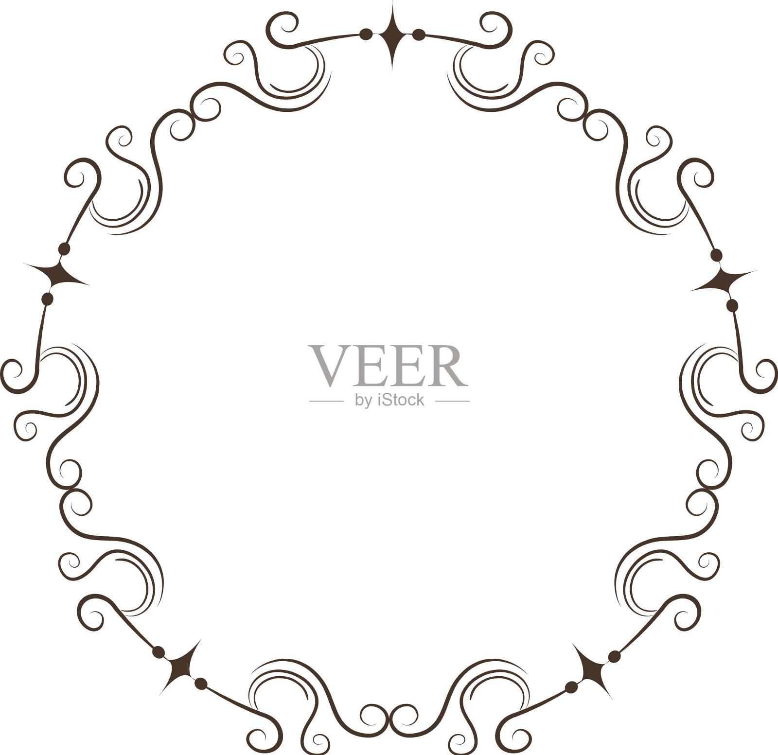 优雅的维多利亚风格框架设计元素图片