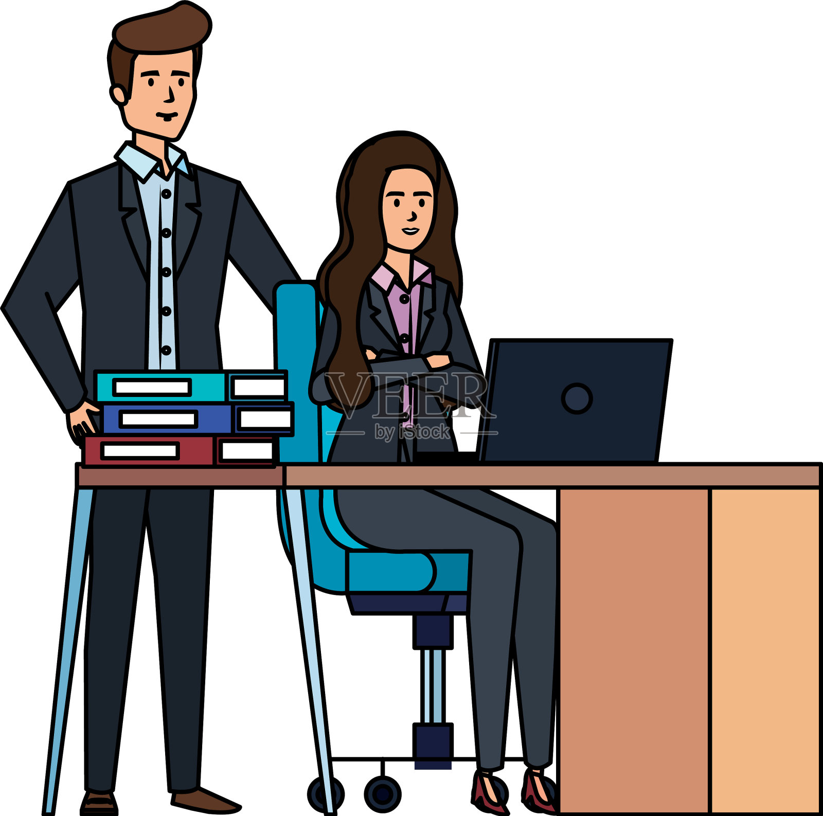 职场情侣设计元素图片