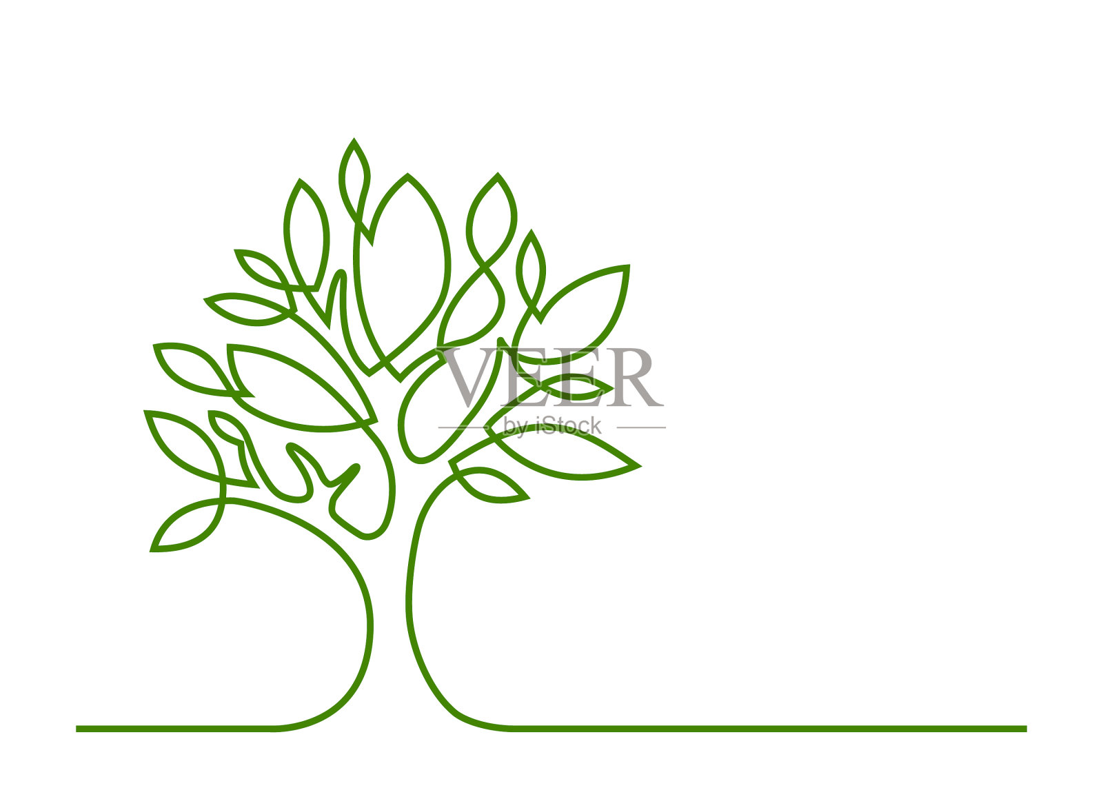 树绿一行设计元素图片