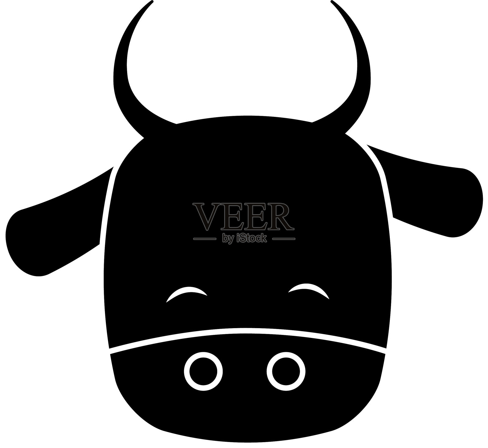 可爱的牛槽性格设计元素图片