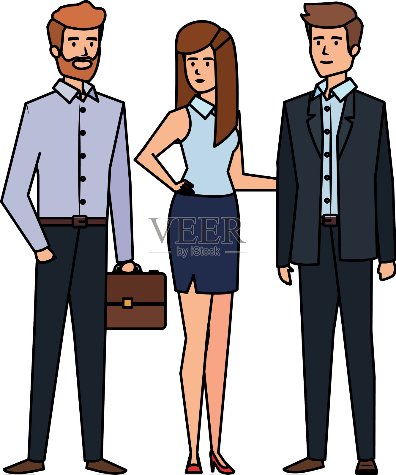 有投资组合的商人设计元素图片