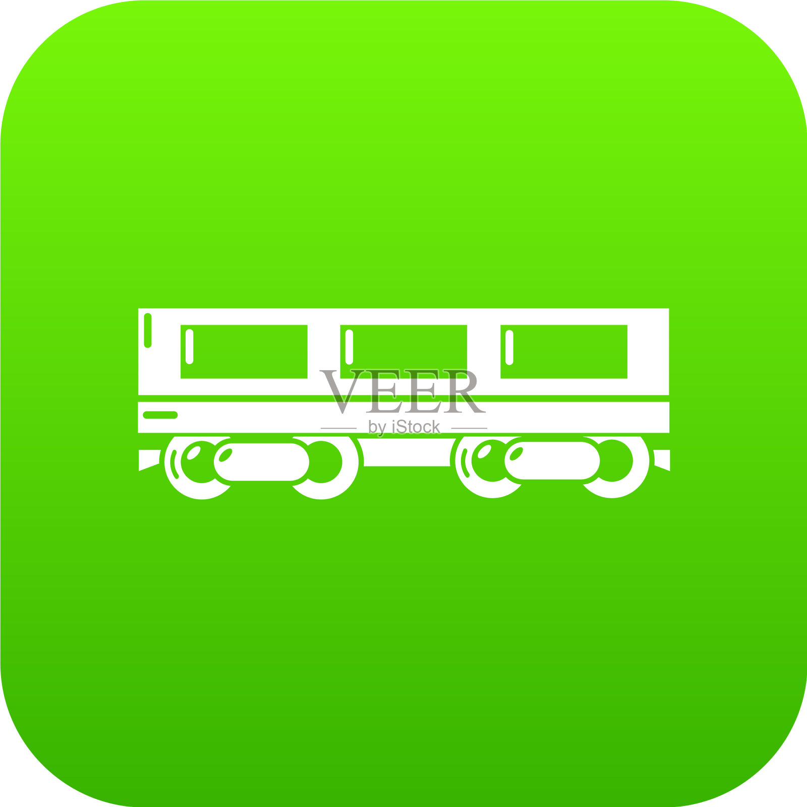 客车绿色图标图标素材