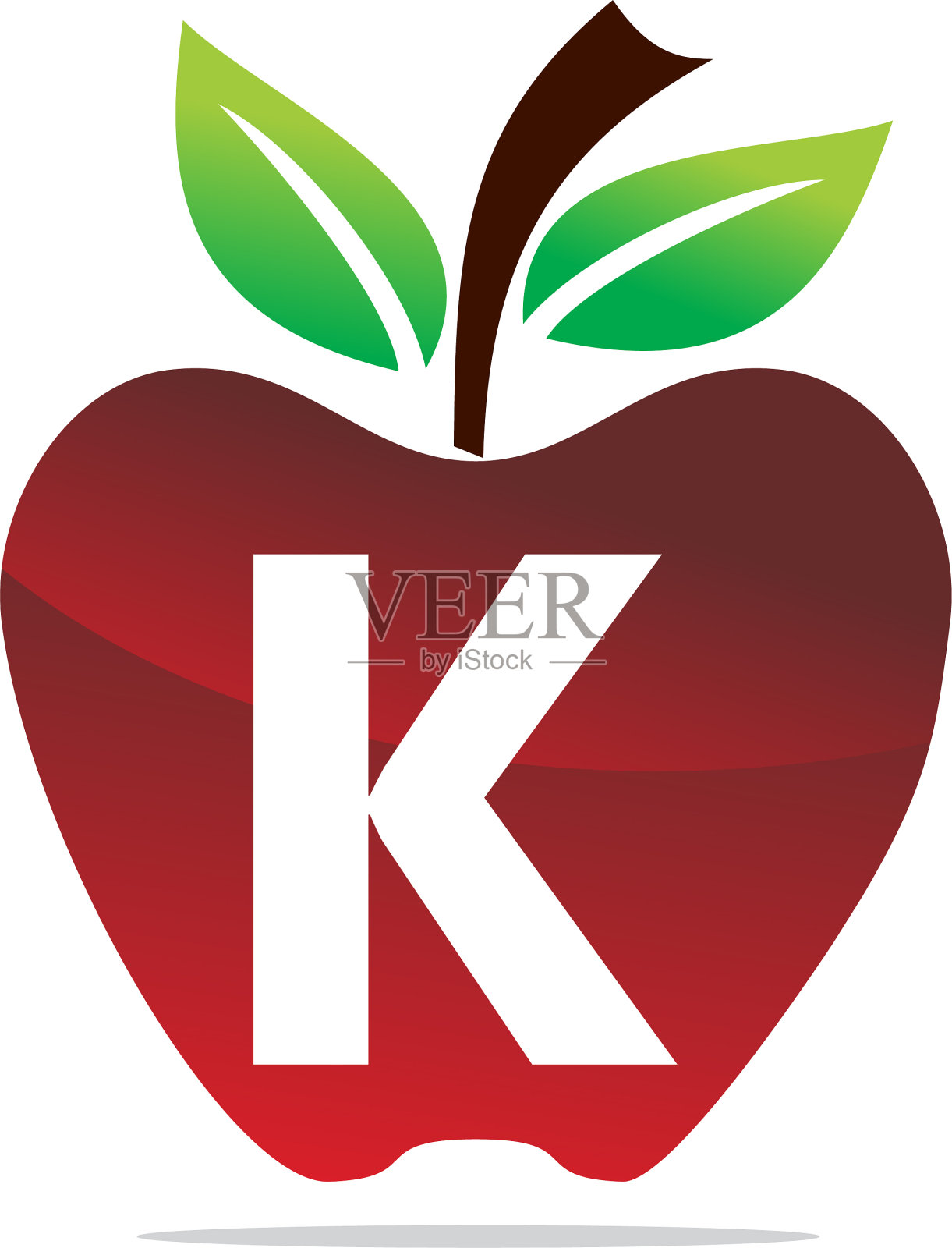 苹果字母k标志设计模板设计元素图片